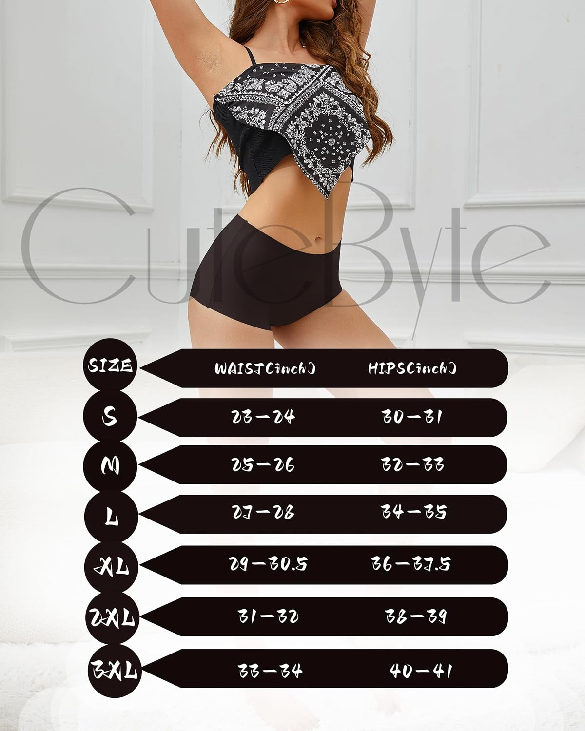 Thumbnail 1 de CUTE BYTE Seamless Boyshort Underwear for Women, 4-Pack with Tagless Design