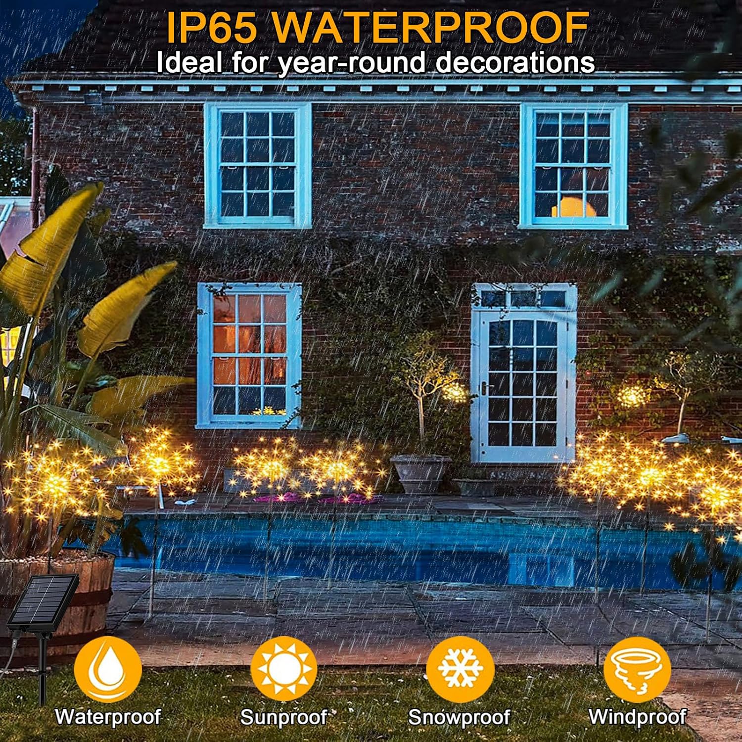 Detalle de yowin Firework Solar Lights 480 LED