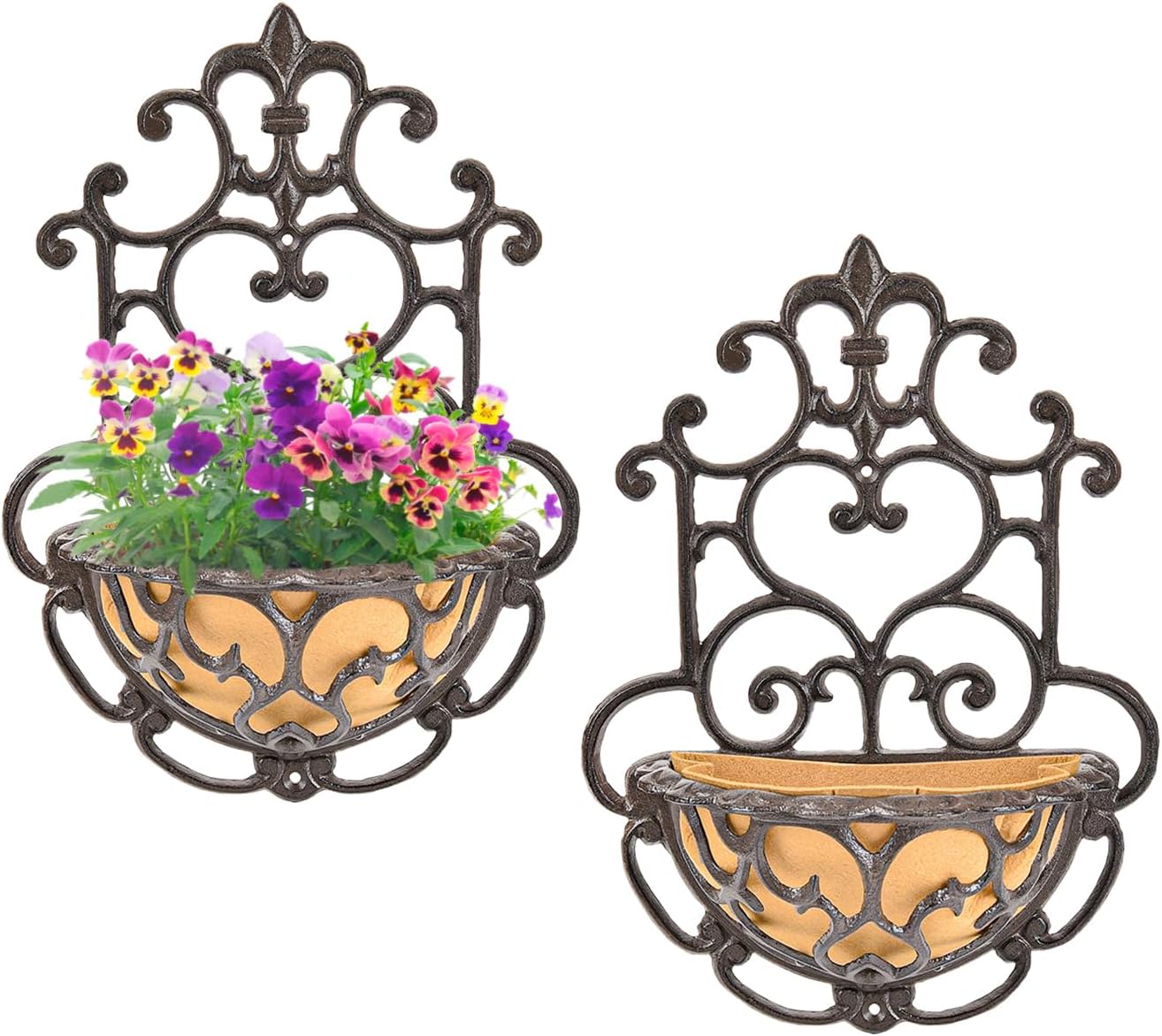 Detalle de Sungmor cast-iron wall planter baskets