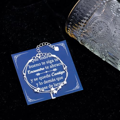 Detalle 2 de Astellea Pulsera de Plata con Letras Iniciales – Regalos Personalizados para Ella
