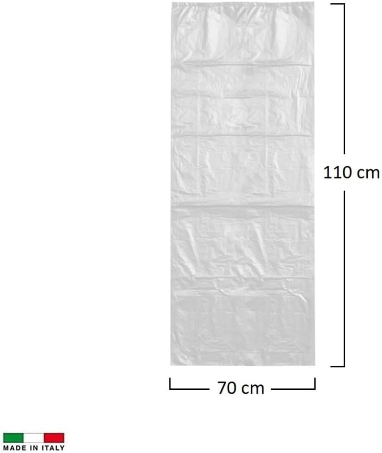 Detalle de Virsus 100 Sacchi Spazzatura Trasparenti 70x110 cm, 110 Litri, LDPE Riciclato - 10 Rotoli da 10 Pezzi
