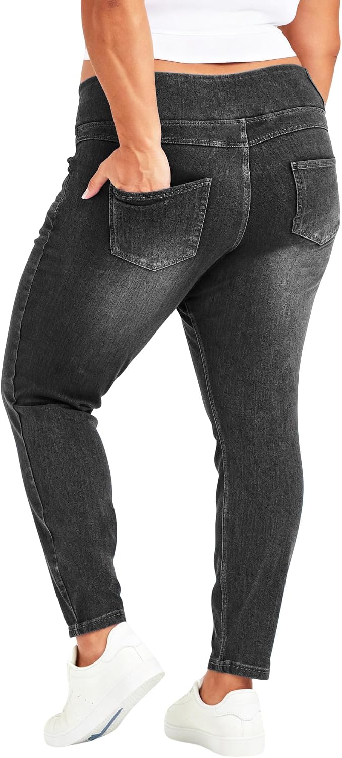 Thumbnail 1 de LaiEr Leggings Skinny V haute avec imprimé faux denim