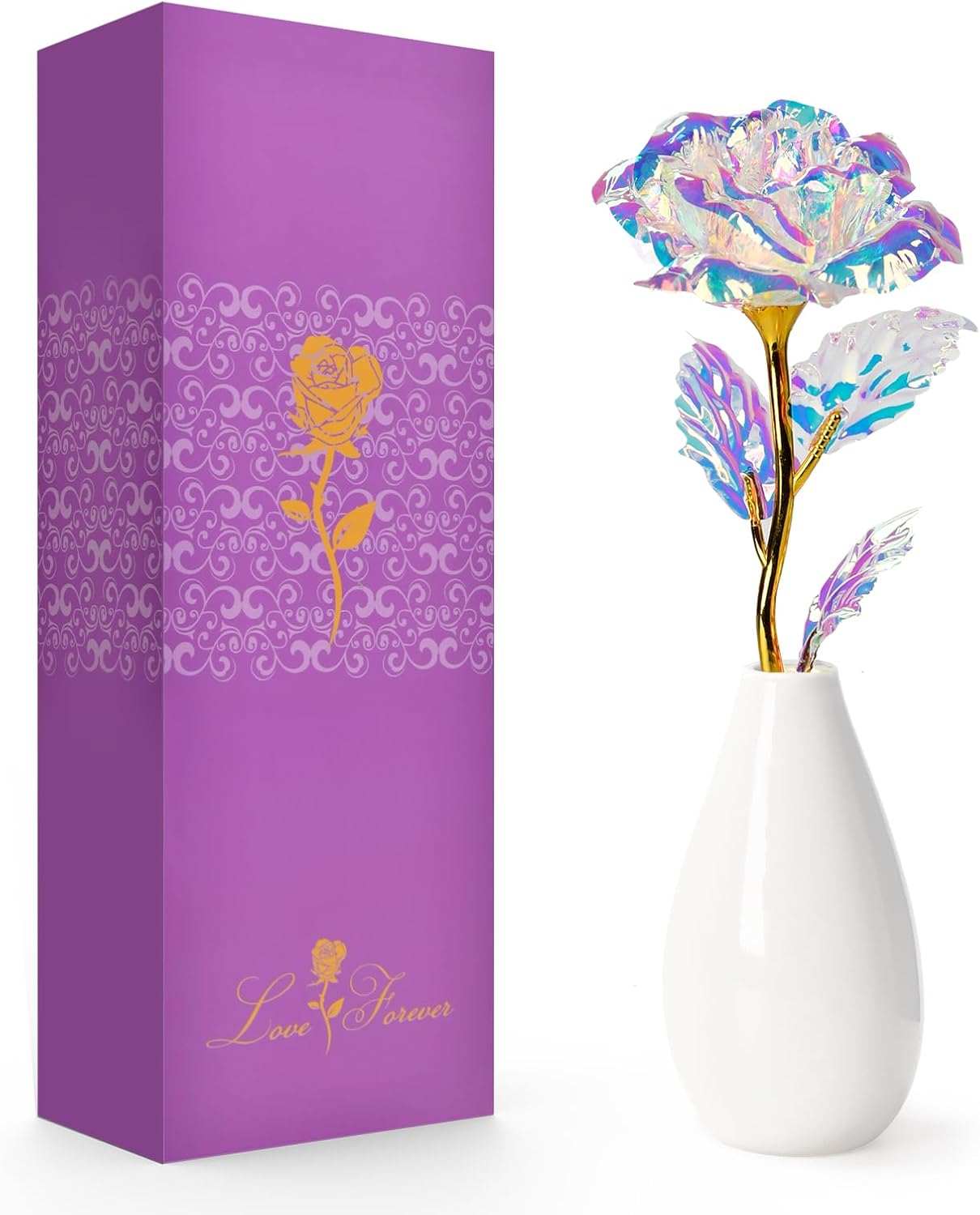 Imagen de OEAGO Mothers Day Artificial Flower with Vase en OfertitasTOP