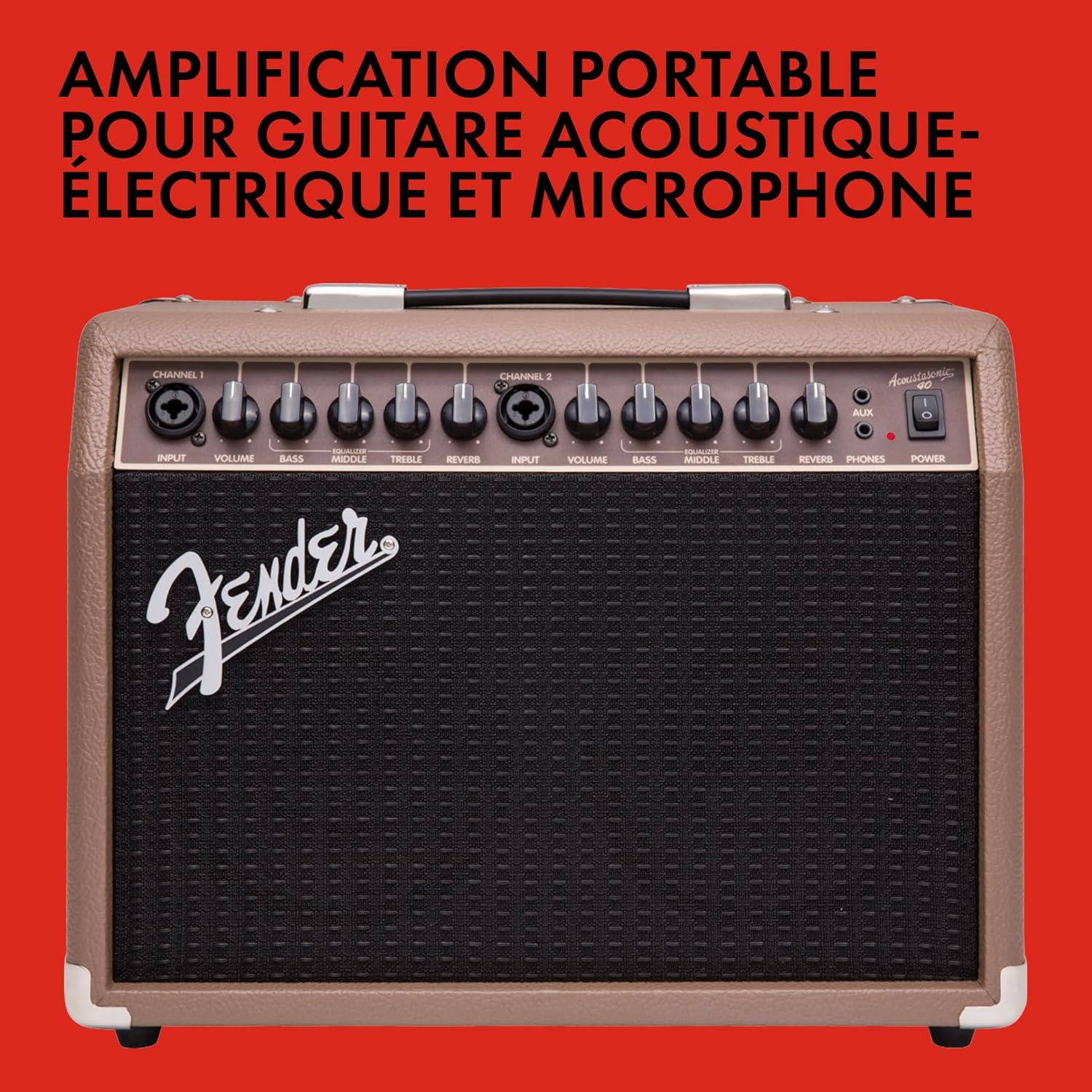 Thumbnail 2 de Fender Acoustasonic 40 (230 V UK) – ampli combo 40 W avec réverbération et entrées pour guitare électro-acoustique & micro