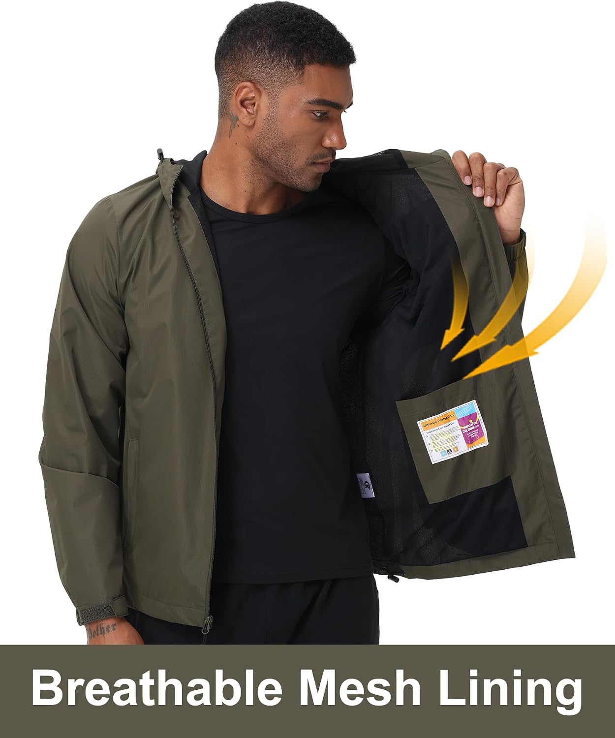 Detalle 2 de Huayuzh Waterproof Rain Jacket for Men