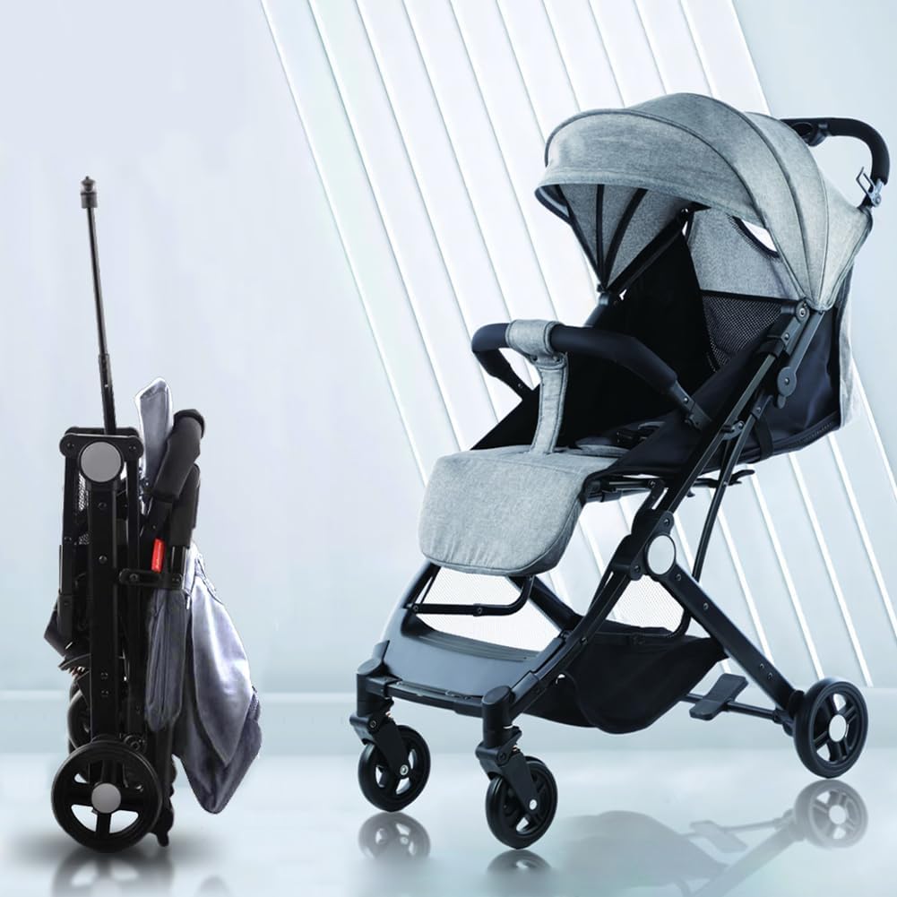 Thumbnail 6 de BAKAJI Passeggino Easy ultra leggero pieghevole con chiusura facilitata e schienale reclinabile fino a 15 kg (nero)