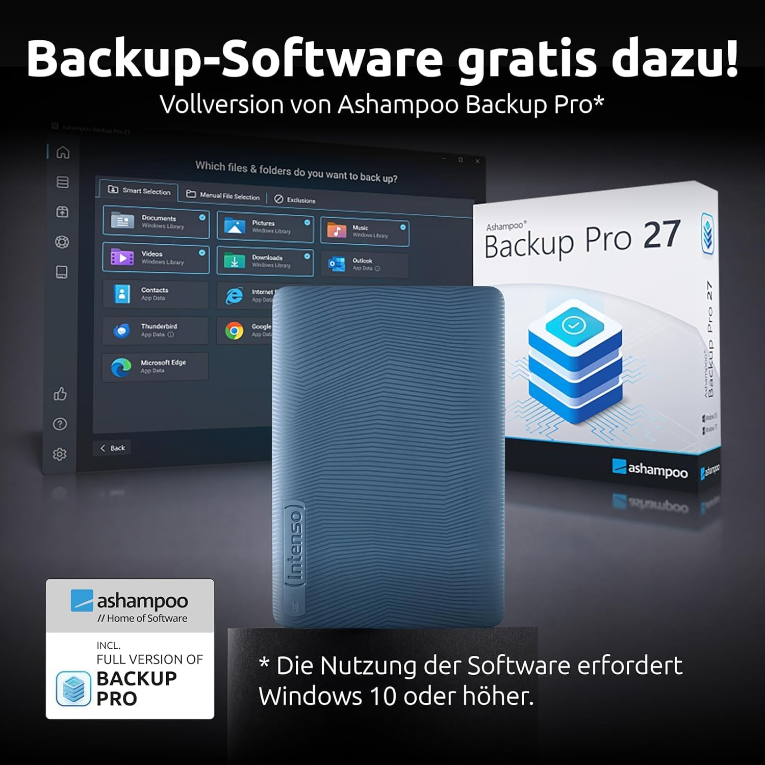 Thumbnail 5 de Intenso Memory Safe 2 TB – przenośny dysk zewnętrzny 2,5 cala, USB 3.2 Gen 1