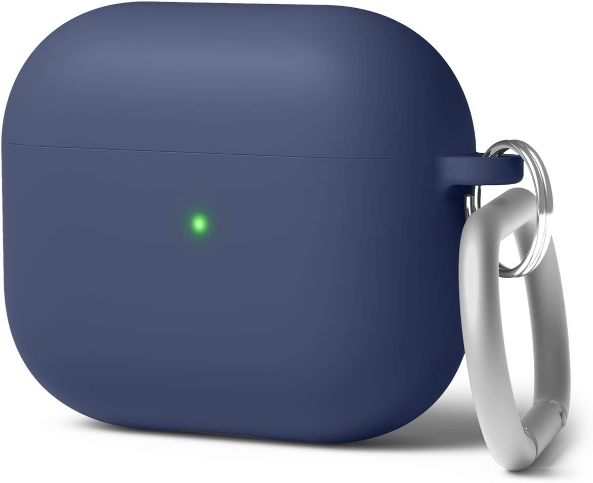 Detalle de elago Coque Liquide Hybride avec mousqueton pour AirPods 3 (protection triple couche) – Jean Indigo