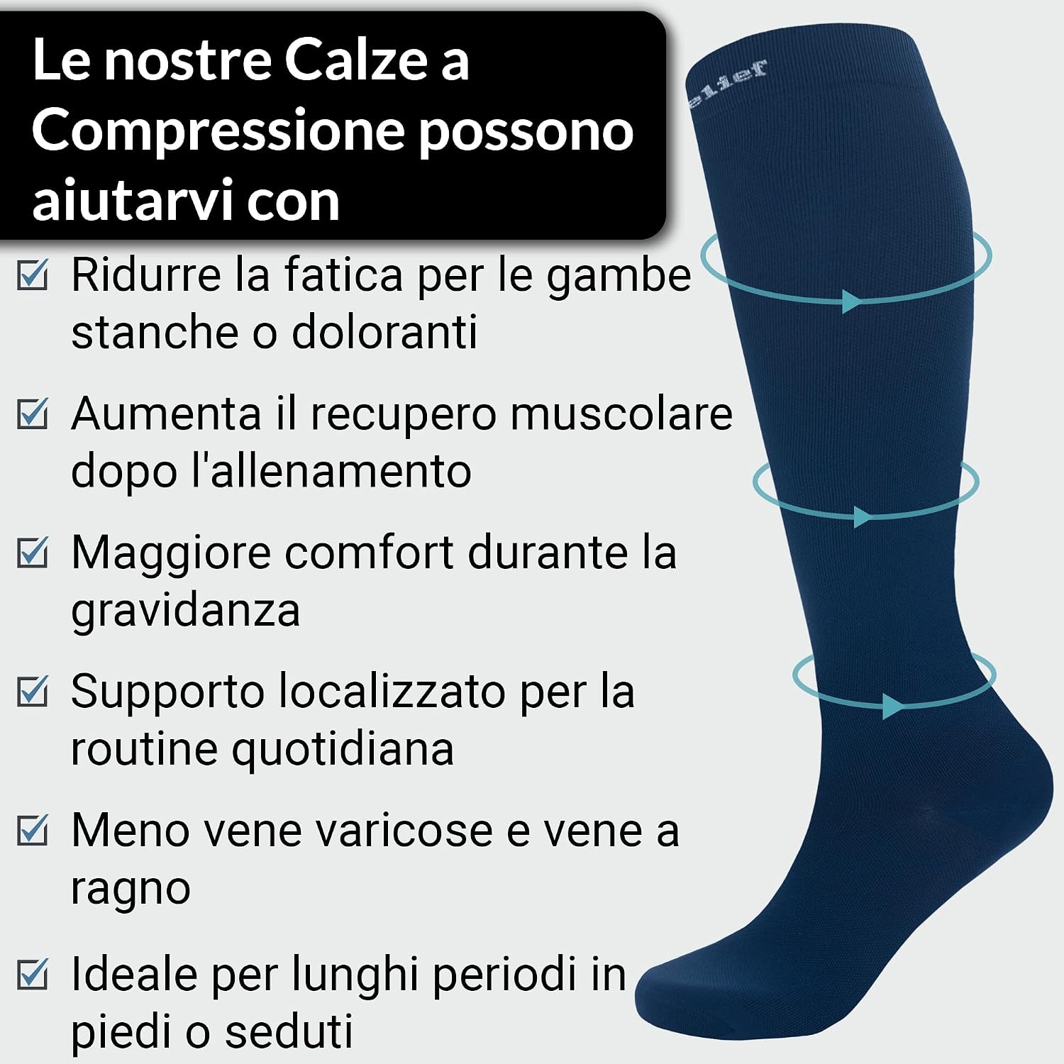 Detalle 2 de 360 Relief Calze Compressione 15-20 mmHg XXL