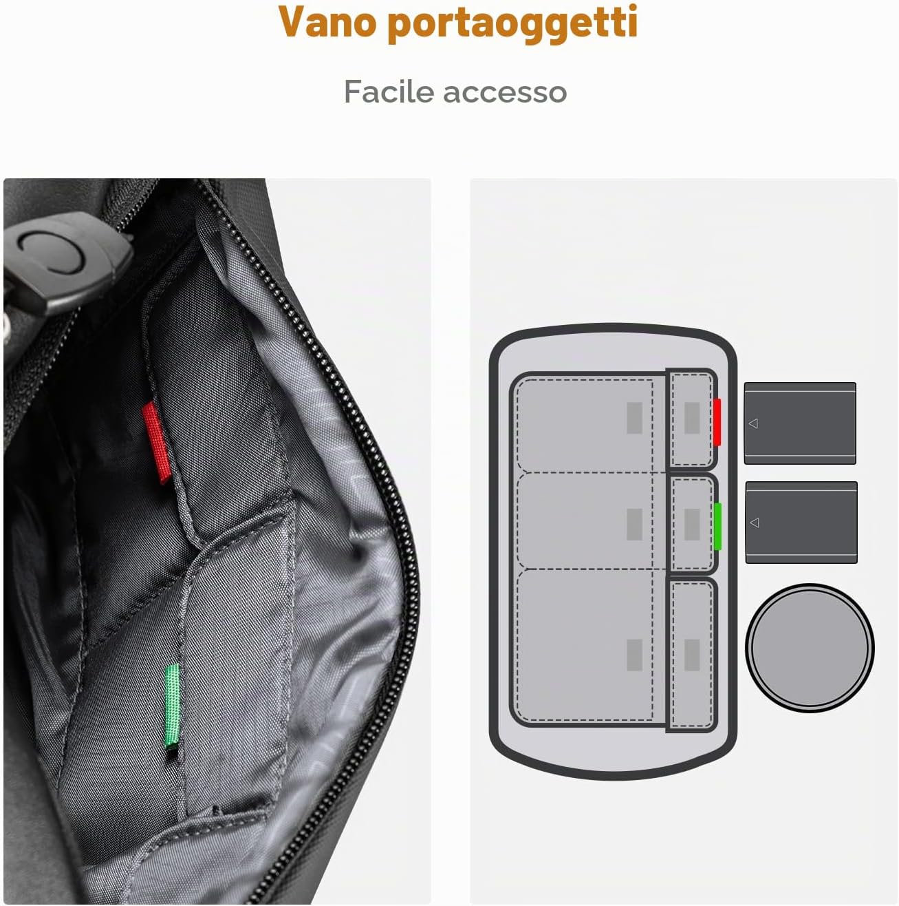 Detalle 2 de K&F CONCEPT borsa tracolla foto 6L impermeabile