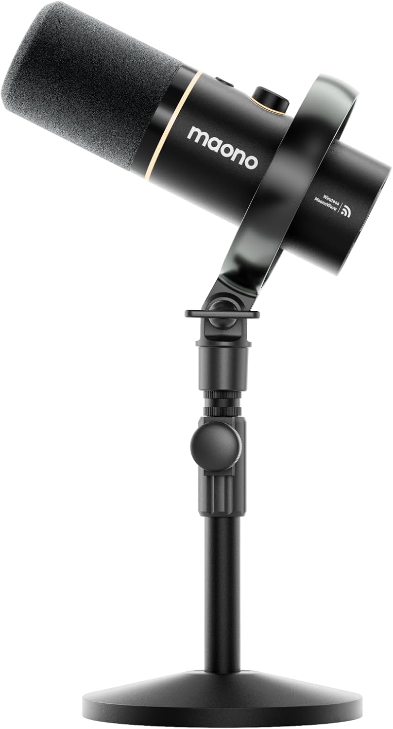 Detalle de MAONO PD200W wireless podcast microphone