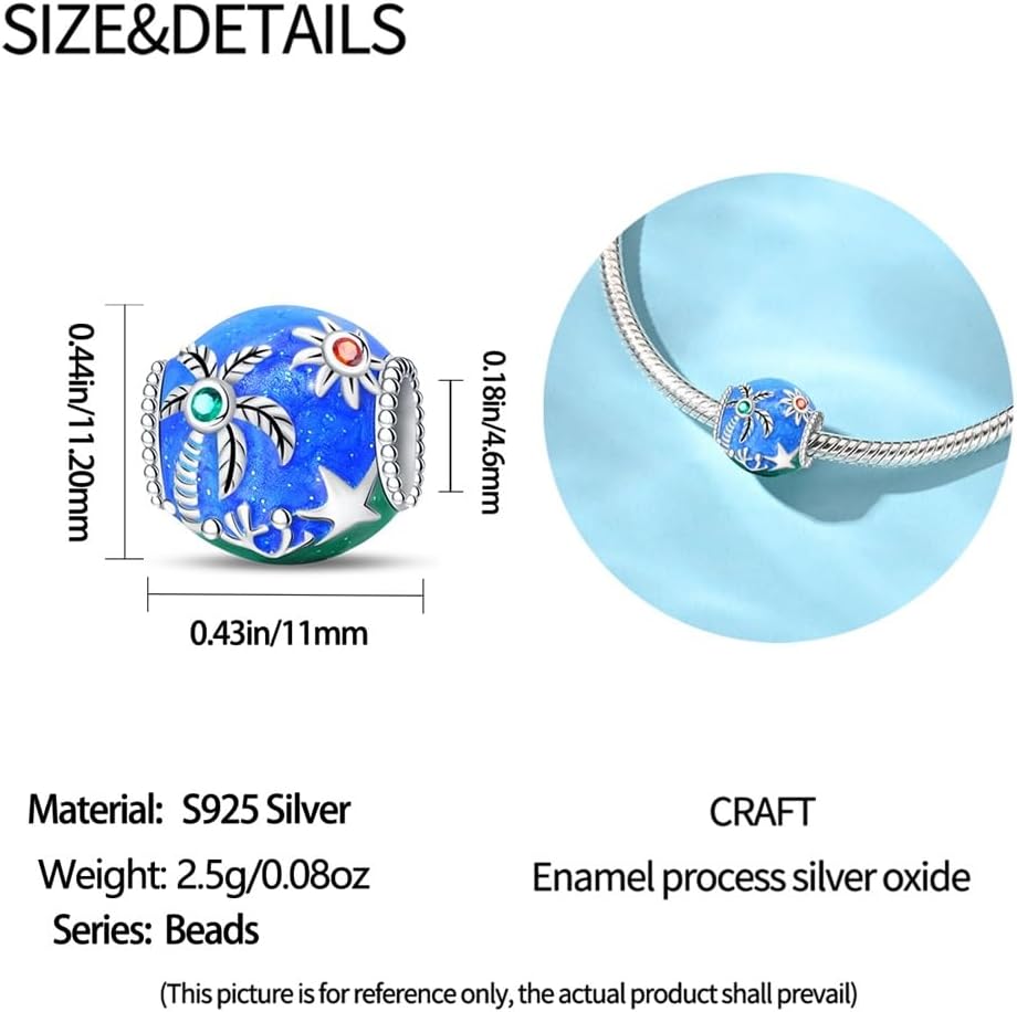 Thumbnail 3 de Pandach Damen Charm Anhänger aus 925 Sterling Silber mit kubischen Zirkonia – für Europäische Armbänder & Ketten