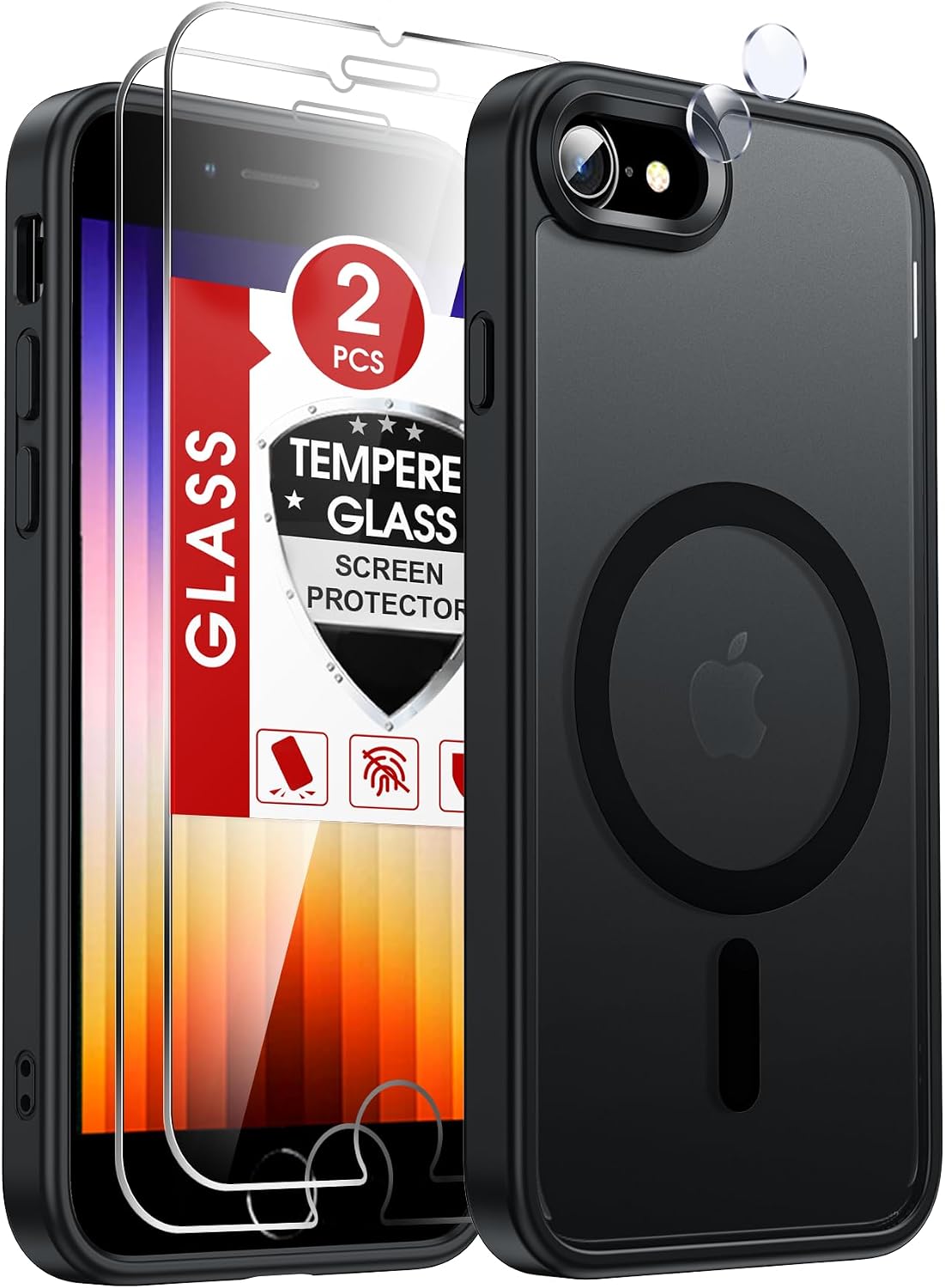 Detalle de LeYi iPhone SE case with screen protectors 2x