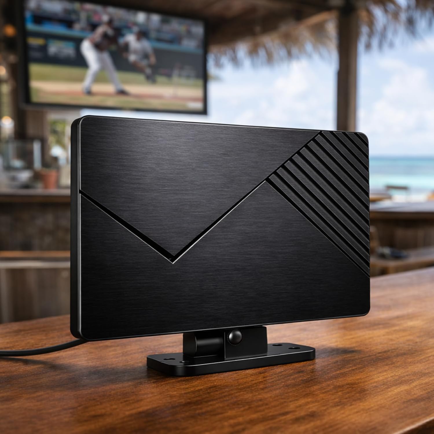 Thumbnail 6 de Five Star Flat Panel Indoor TV Antenna (Long Range) with Amplified HD Reception and Signal Booster
