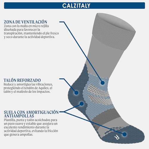 Detalle de CALZITALY Pack 1 2 3 paires chaussettes trekking đ