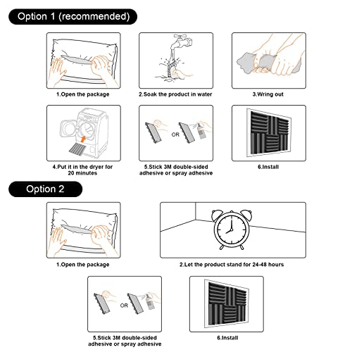 Thumbnail 3 de JBER 48 Pack Acoustic Panels: 2.5 x 30 x 30 cm for Precise Soundproofing