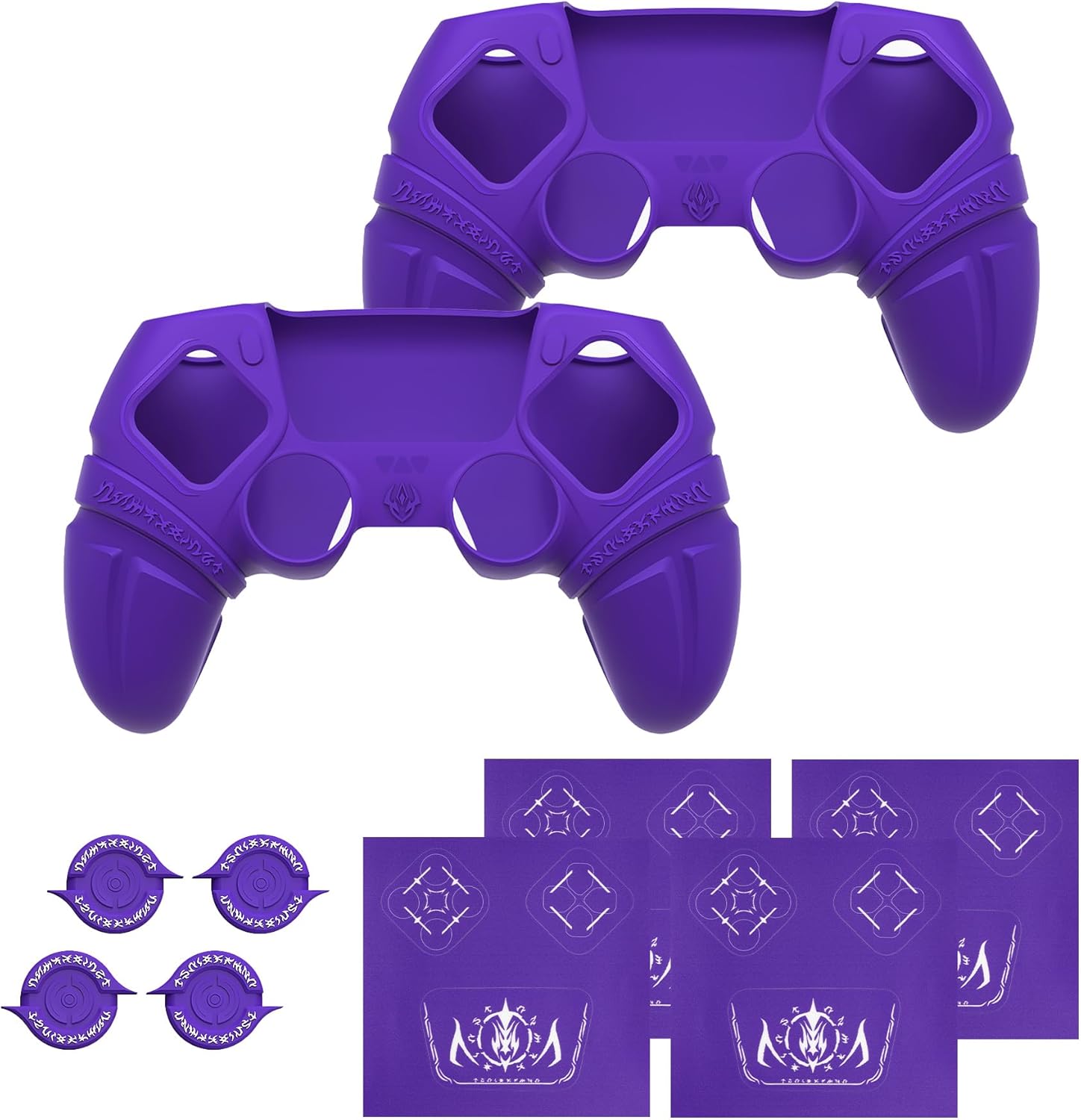 Thumbnail 1 de PlayVital 2 Set Runes Edition Silicone Cover Skin for PS5 Controller (Purple)