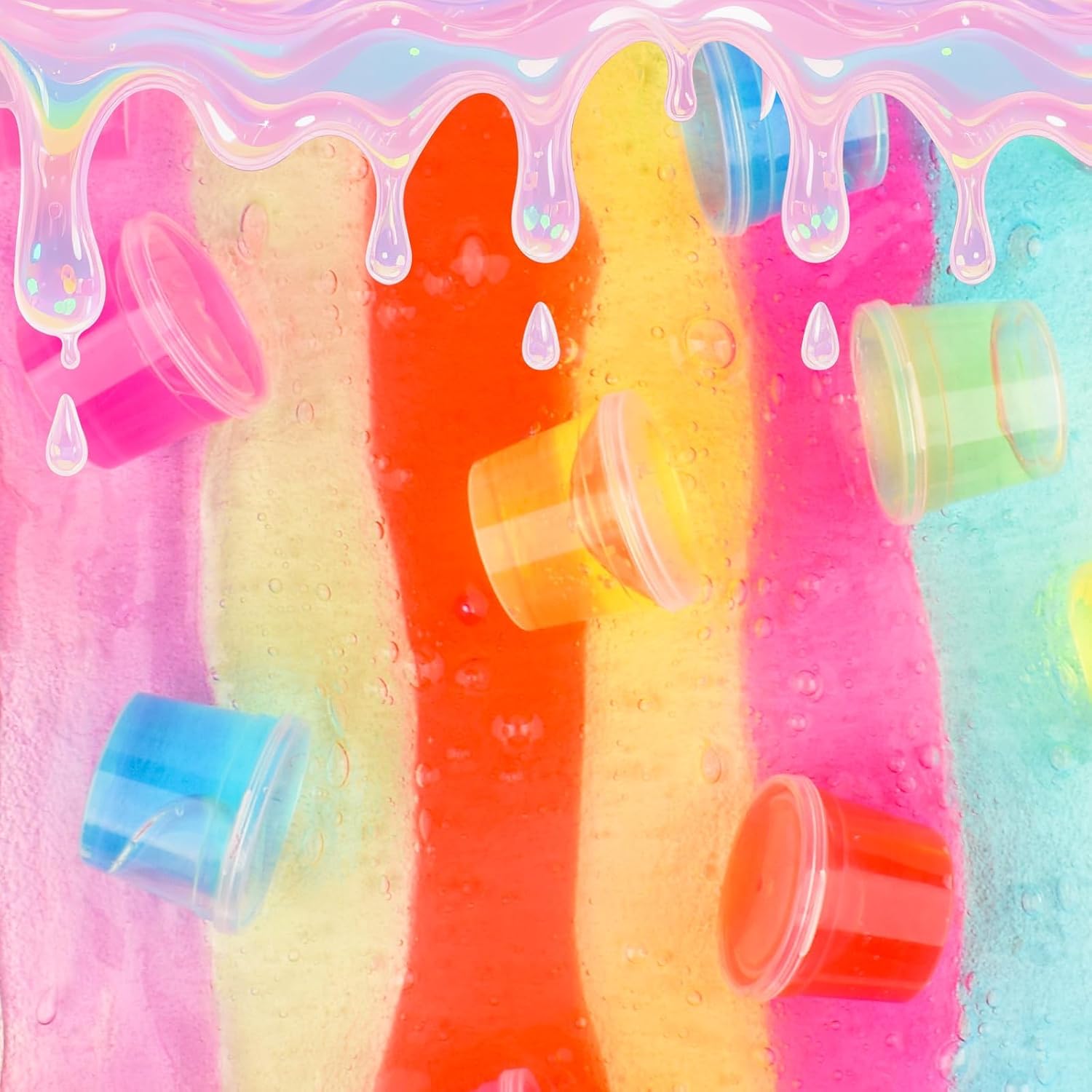 Thumbnail 5 de 24 Pack Mini Slime – Clear, Non-Sticky & Stretchy Party Favour Kit