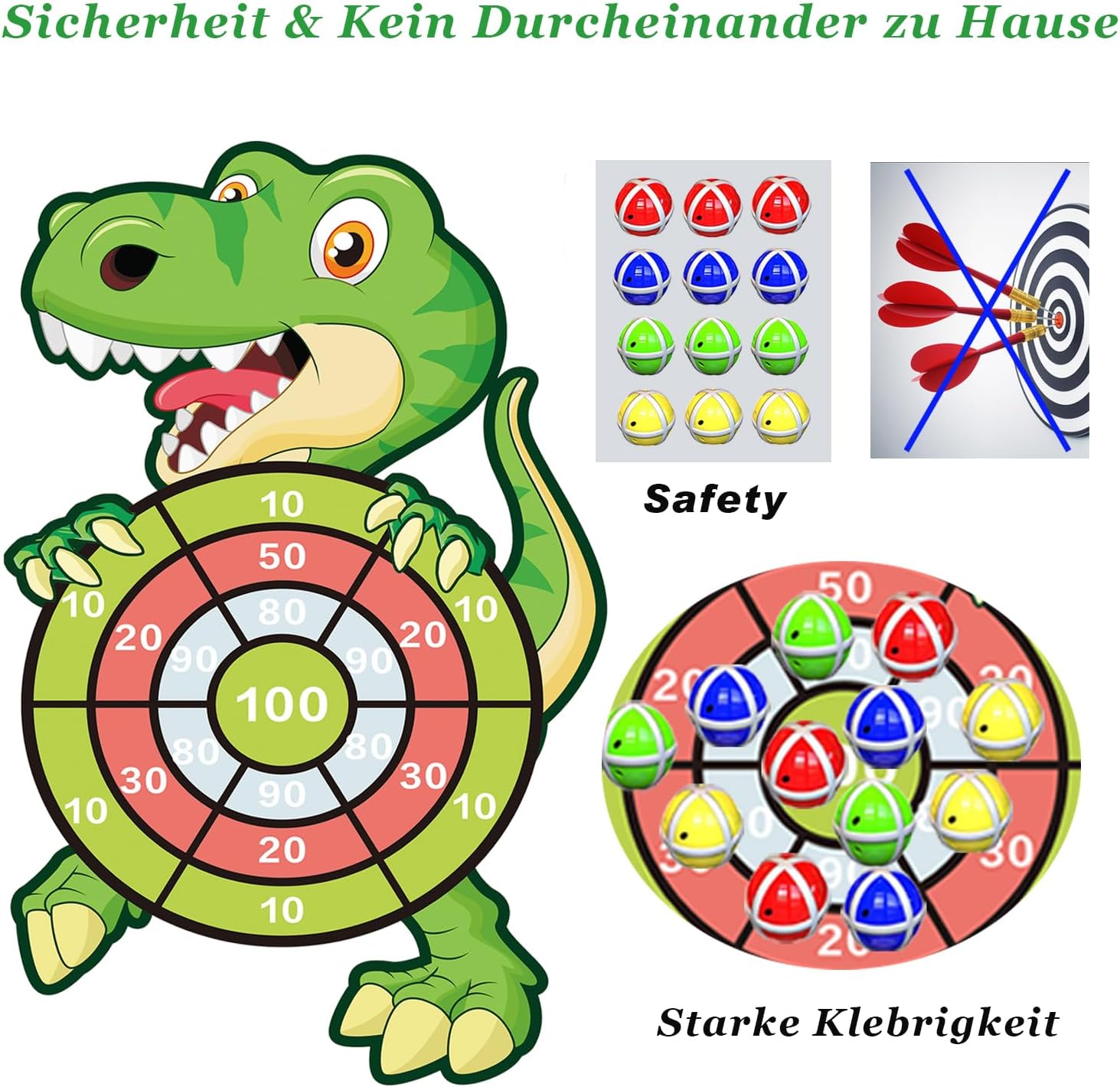 Thumbnail 3 de Dinosaurier Klett Dartscheibe Set 42 cm
