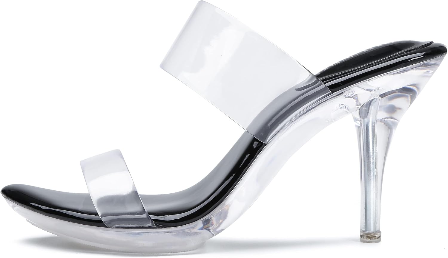 Detalle de NBUUNBU Clear Heeled Sandals, 3.74-Inch Heel