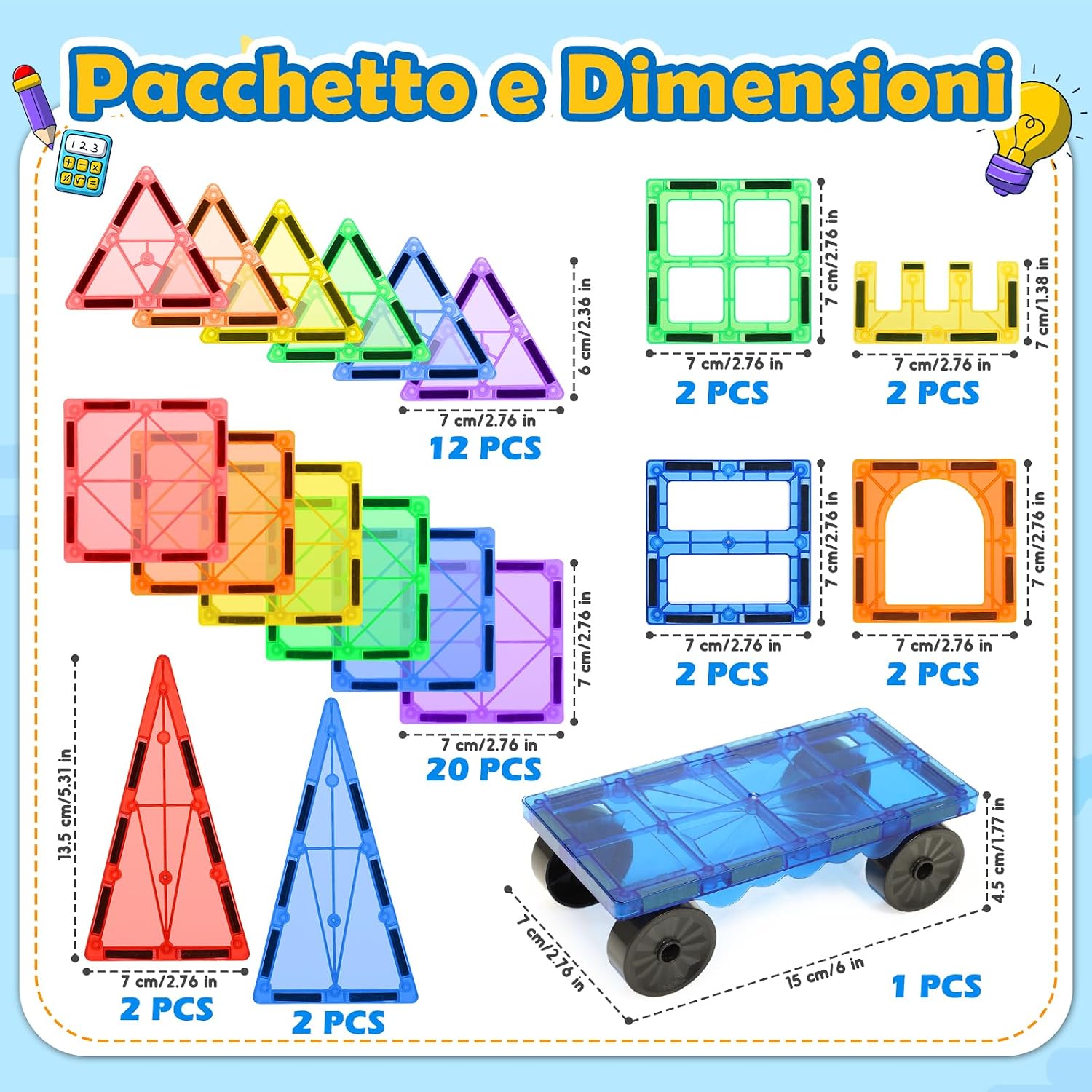 Detalle 2 de Wootoyz Costruzioni magnetiche 44 pezzi 🧩