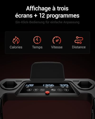 Detalle de LONTEK Tapis de Marche Inclinable Auto — pliable, silencieux et programmable