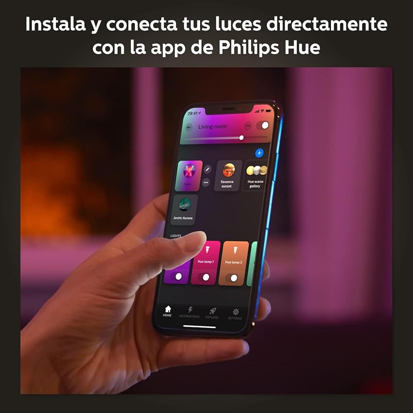 Detalle 2 de Philips Hue Pack 3 Bombillas GU10 4,2 W