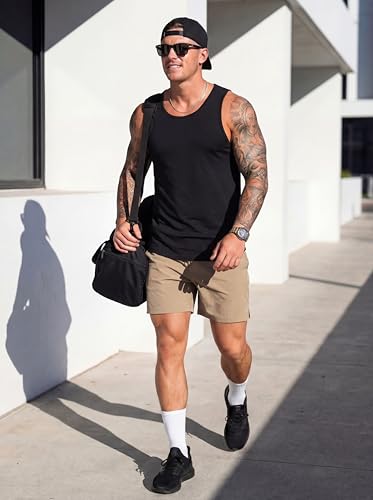 Detalle de MAGCOMSEN Herren Tank T-Shirt – Atmungsaktiv, schnell trocknend, Ärmelloses Outdoor Funktionsshirt in Schwarz