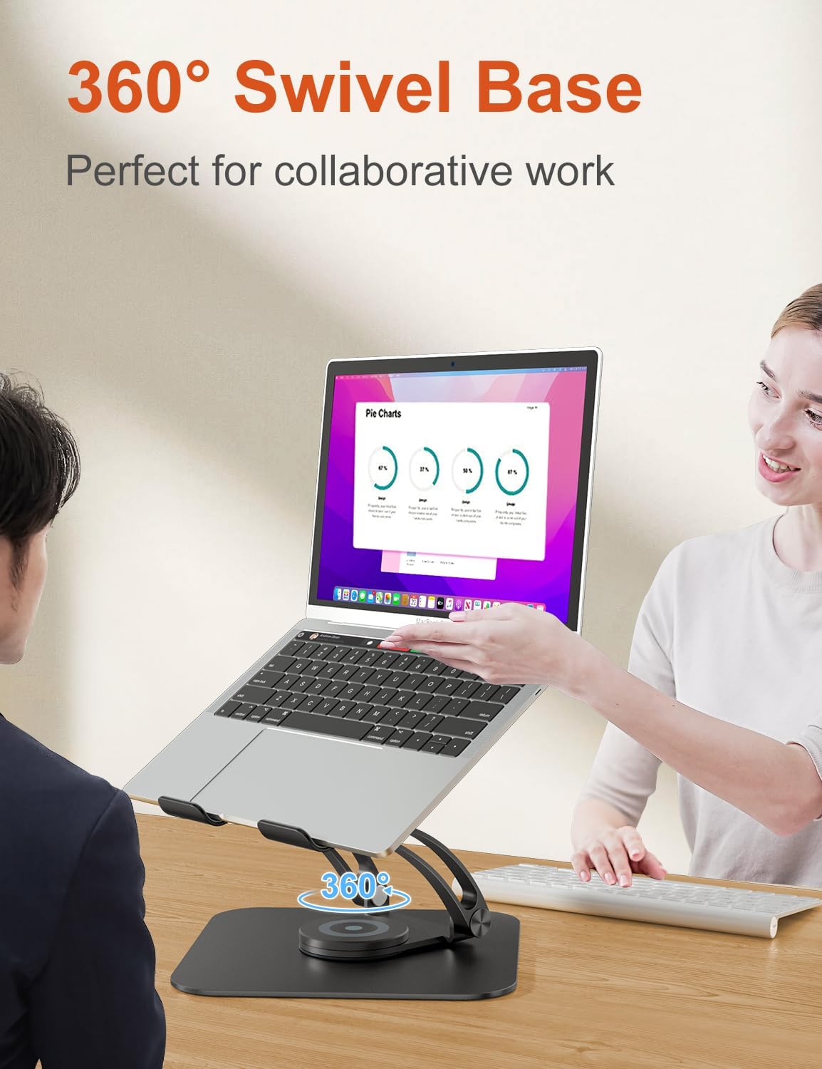 Detalle 2 de tounee Adjustable Laptop Stand 360° Rotating