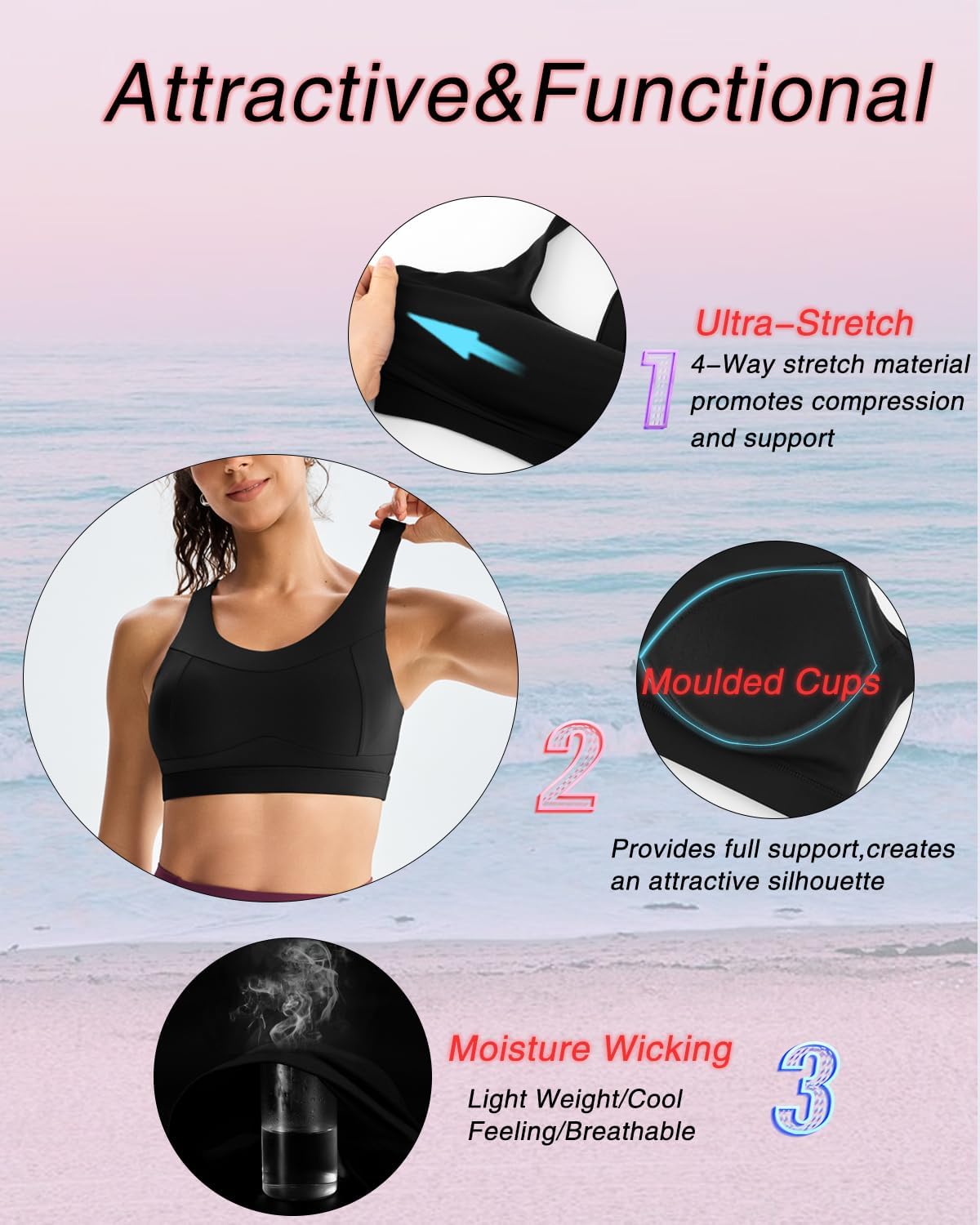 Thumbnail 5 de Running Girl High Impact Racerback Bra ⚙