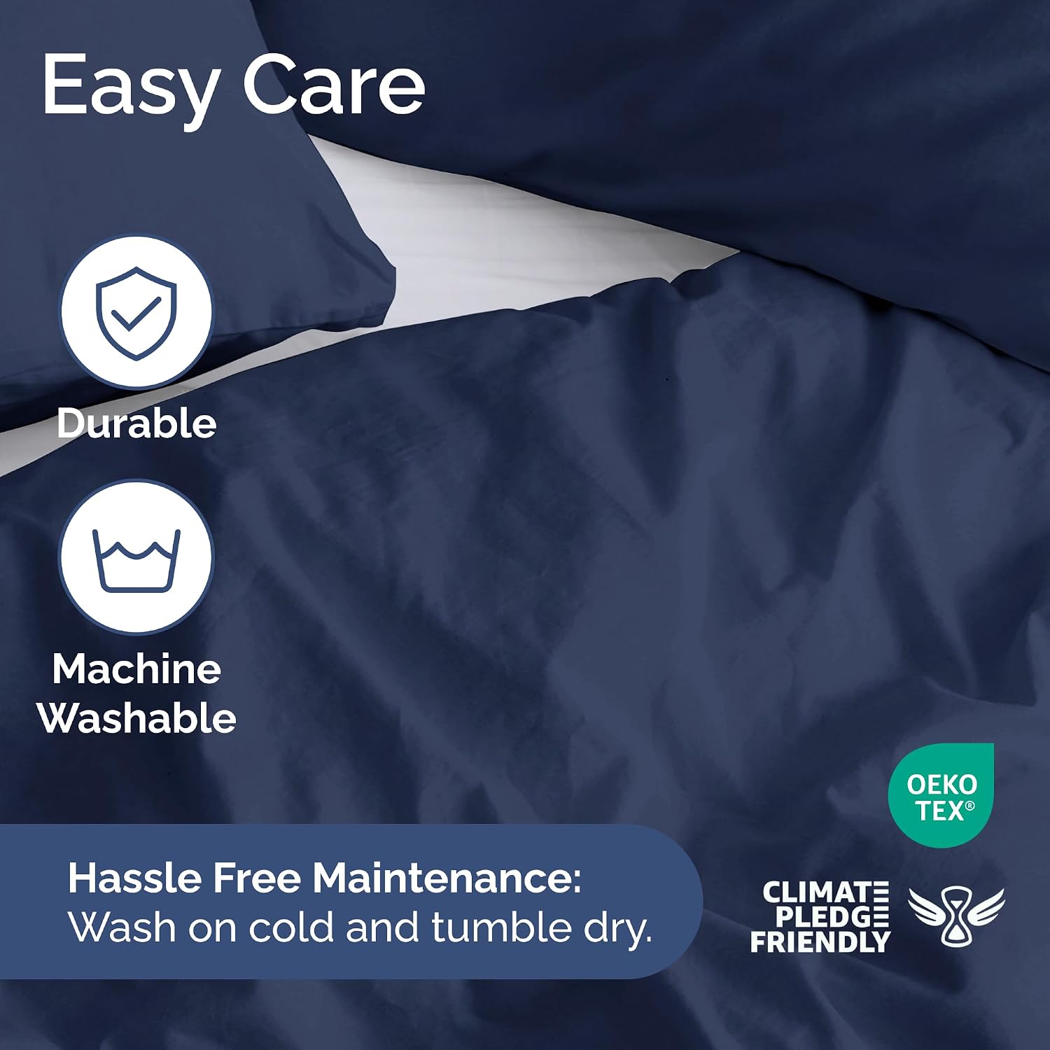 Thumbnail 5 de Comfy Queen Size Duvet Cover Set 90×90