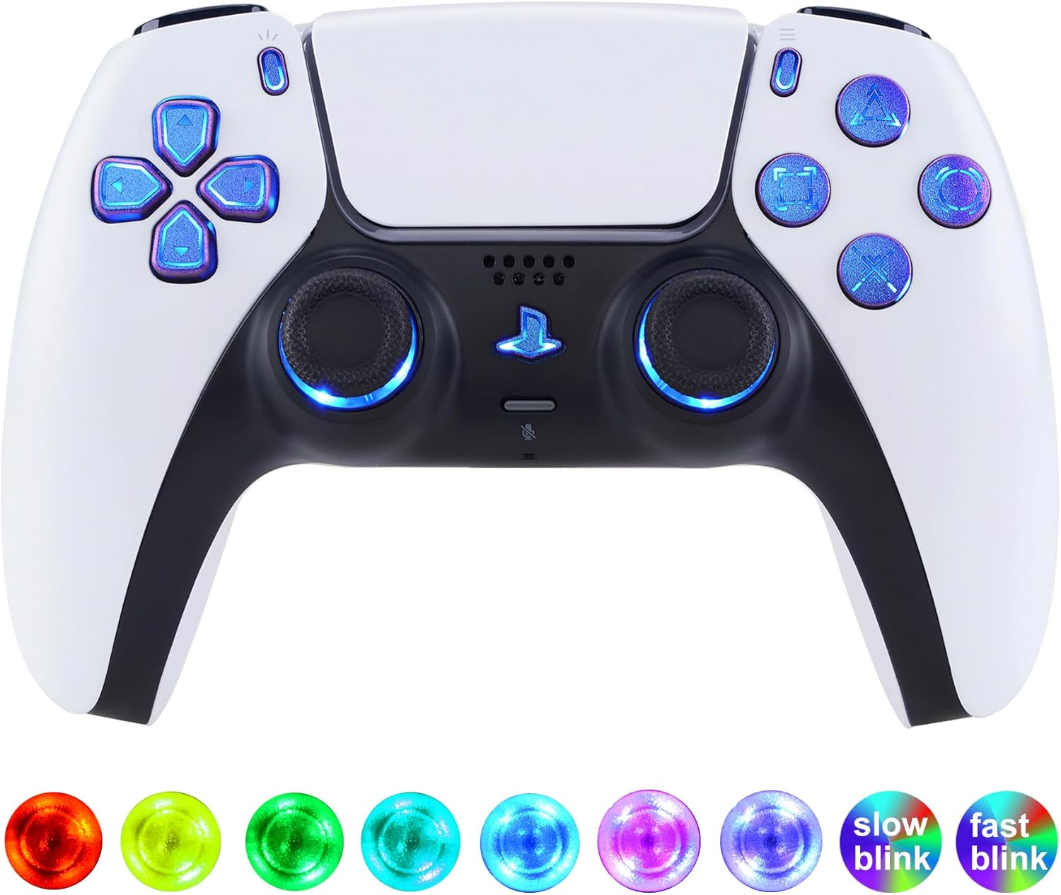 Thumbnail 3 de eXtremeRate 7 Colors 9 Modes LED Kit for PS5 Controller (BDM-030/040/050) – Dpad, Face Buttons, and 2 Thumbsticks