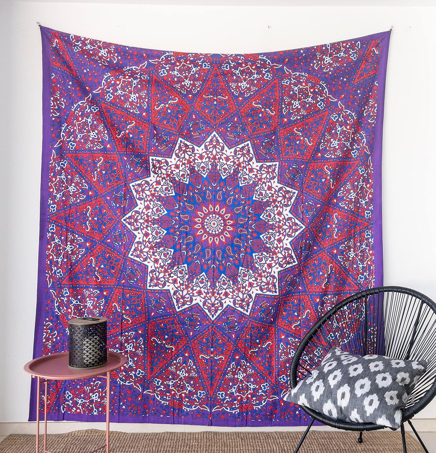 Detalle de MOMOMUS Couverture Pique-Nique XXL Anti-Sable – Lilas 210x230 cm