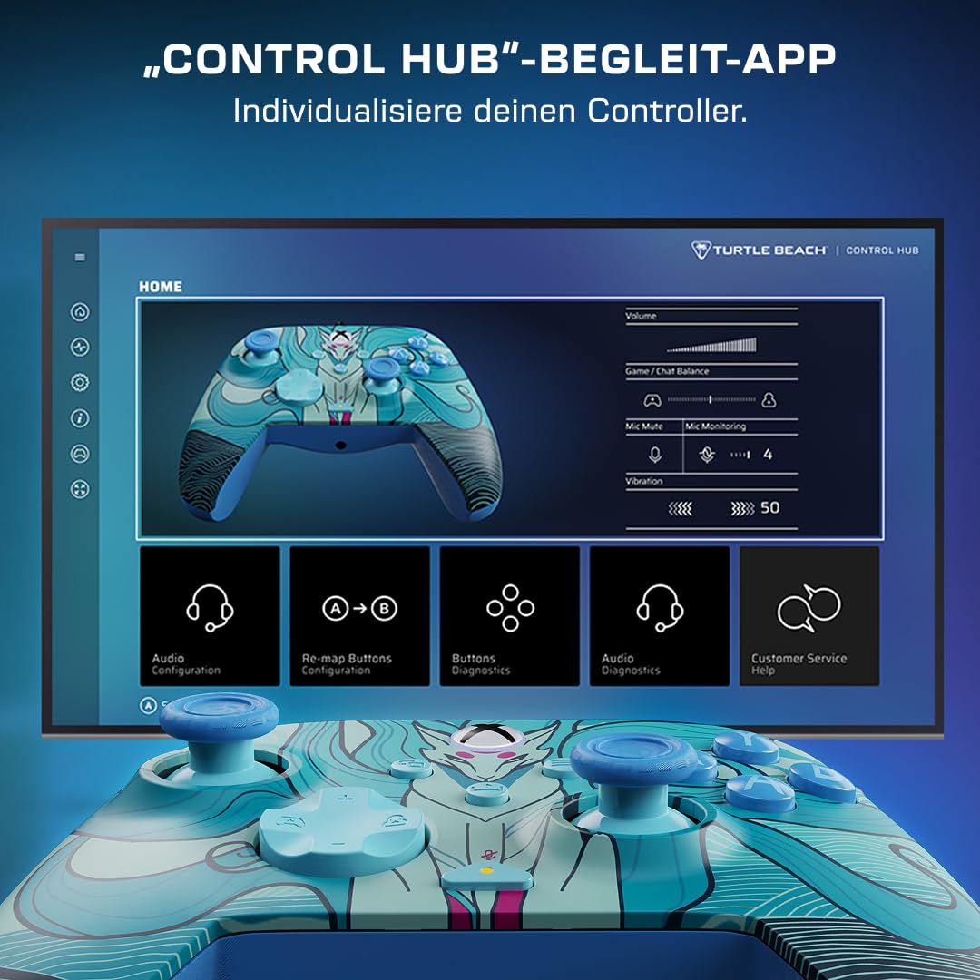 Thumbnail 6 de Turtle Beach Rematch Advanced Blue Kitsune – kabelgebundener Xbox-Lizenz-Controller (2,5 m) für Xbox und PC