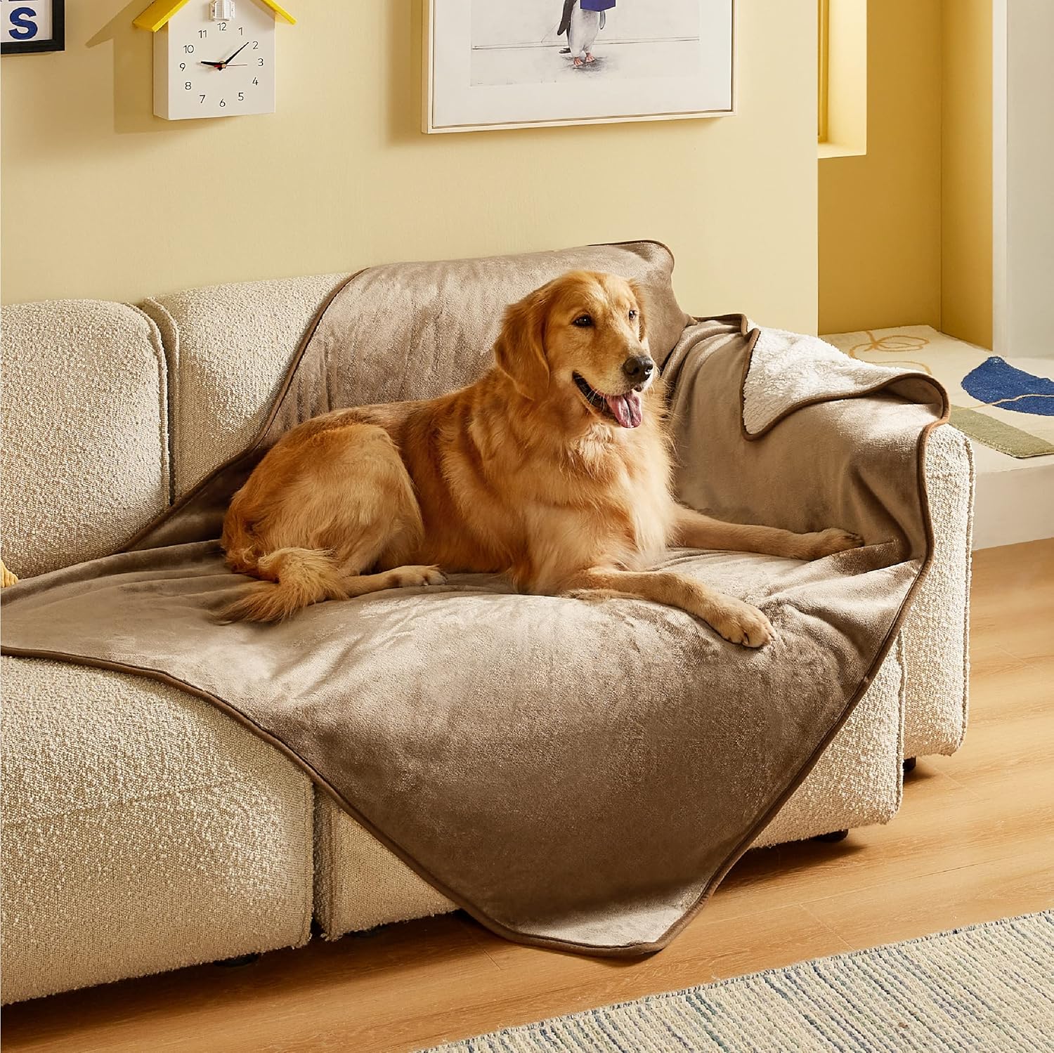 Thumbnail 5 de LE SURE Waterproof Fleece Blanket (152x127 cm) – Large, Reversible, Washable and Dog-Criendly