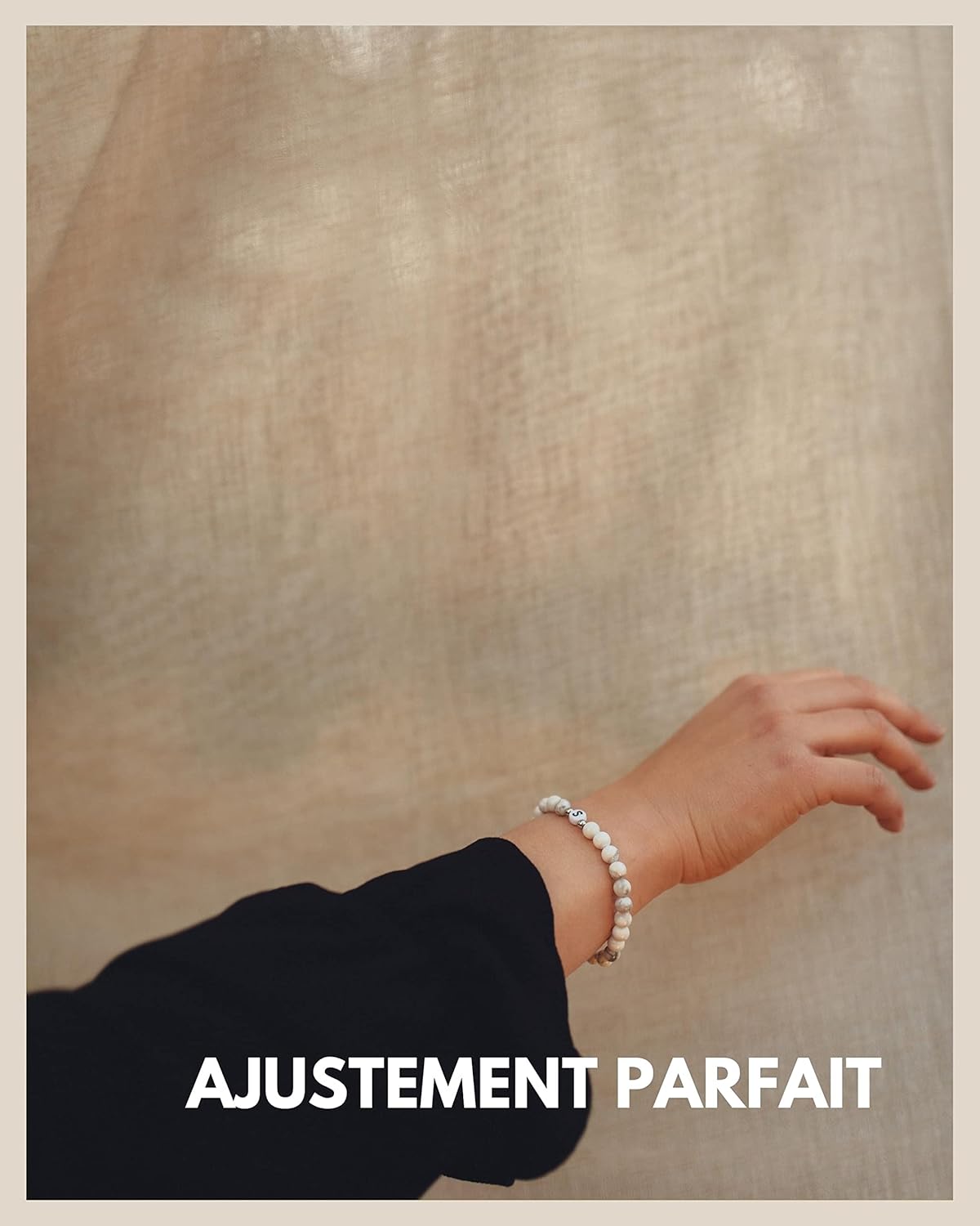 Thumbnail 3 de Bracelet avec lettres en or 18K plaqué or véritable – pendentif gravé des initiales