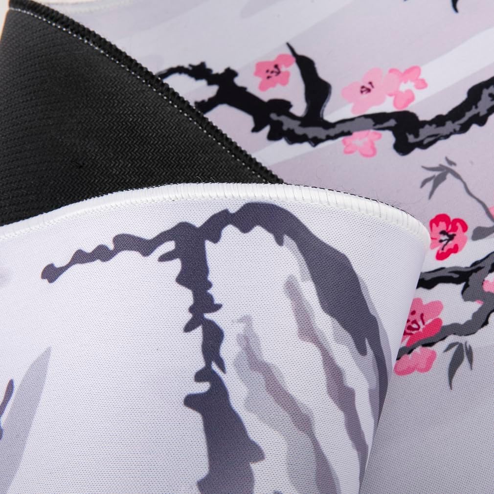 Detalle 2 de lachineuse XXL-musmatta med japanskt körsbärsmotiv, Fuji och pagod