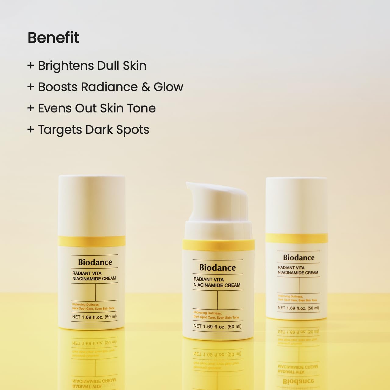 Detalle de BIODANCE Radiant Vita Niacinamide Cream – Crème éclaircissante et hydratante pour le visage (50 ml)