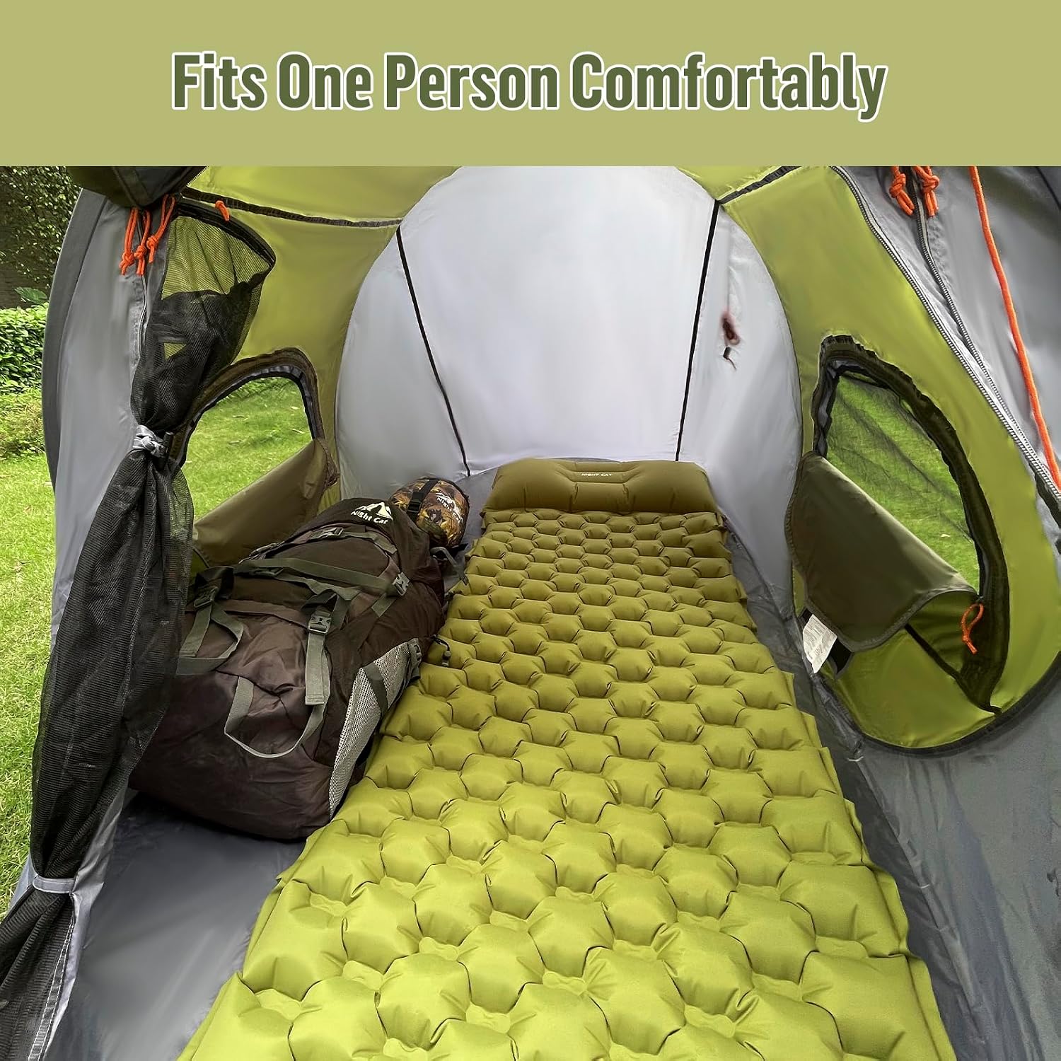 Detalle 2 de Night Cat ZP-32-1P-AGN Pop-Up Tent for One, 2000 mm Waterproof