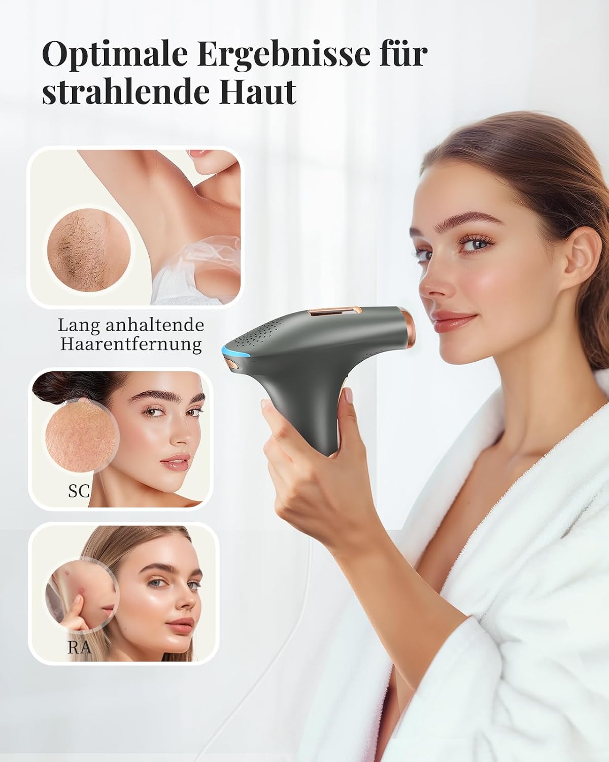 Thumbnail 3 de Haarlosy IPL Haarentfernungsgerät – Schmerzfrei, 9 Energiestufen, 3 Modi HR/SC/RA, 999.900 Impulse
