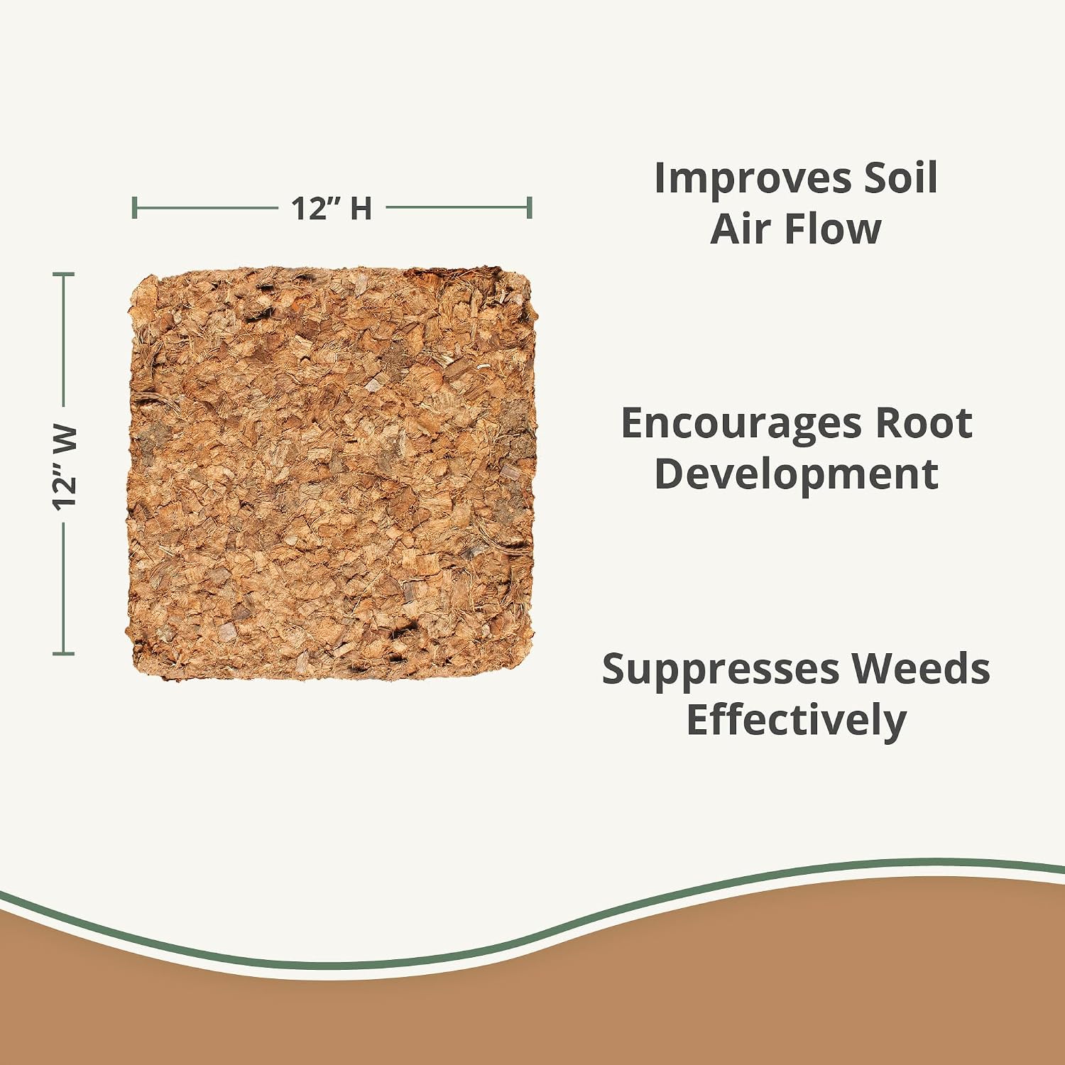 Detalle de plantonix Coco Chips Coconut Husk Mulch Brick, 10 lb, Moisture-Retaining
