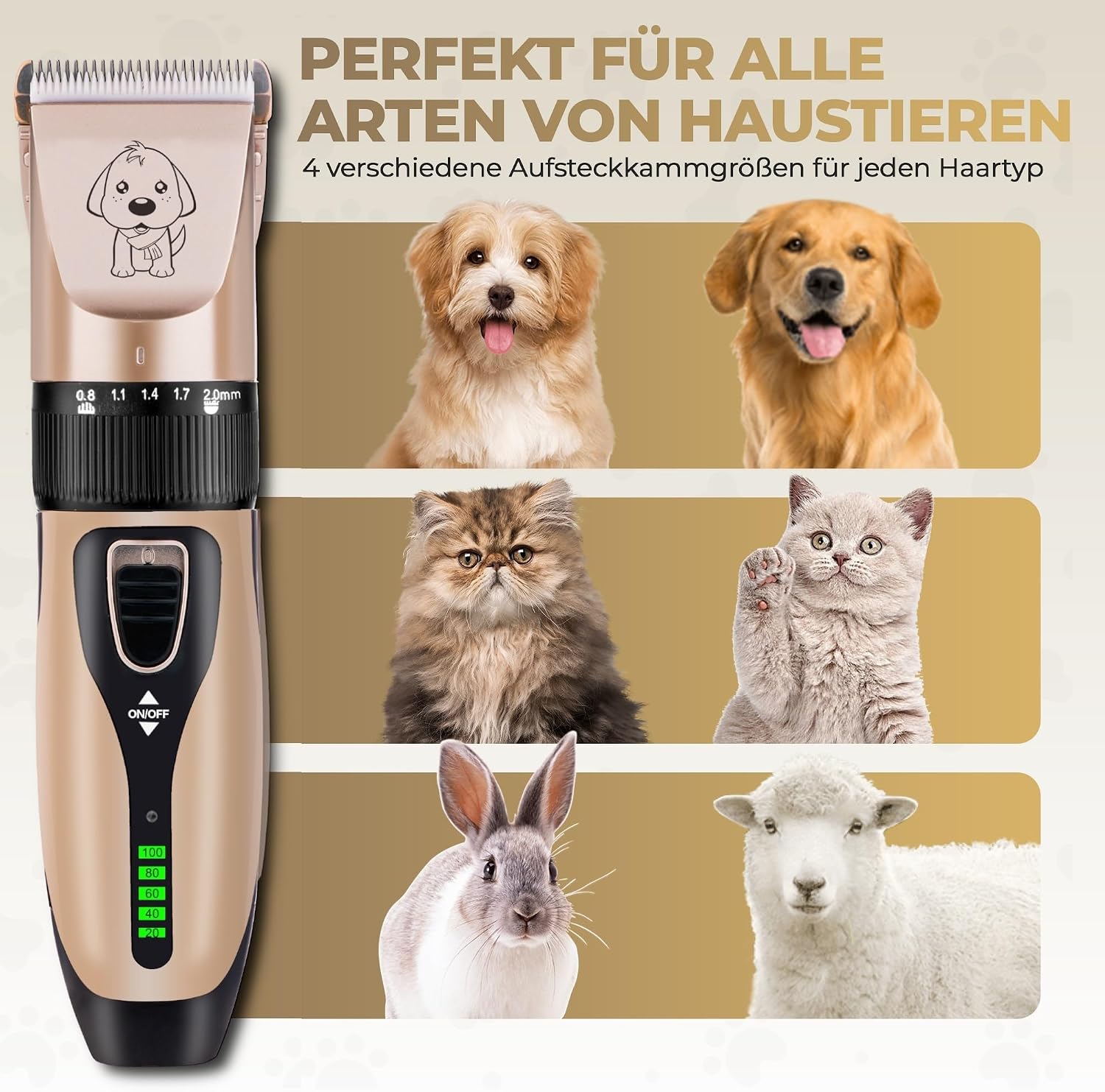 Thumbnail 6 de GLOBAL TECH Leise Hundeschermaschine 180 Min ✂