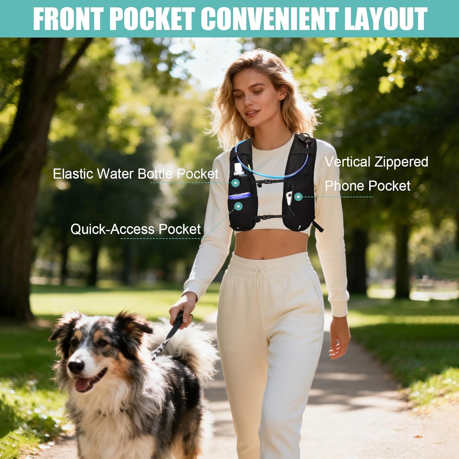 Detalle 2 de ONETOALL Running Vest: Lightweight Hydration Vest for Women and Men