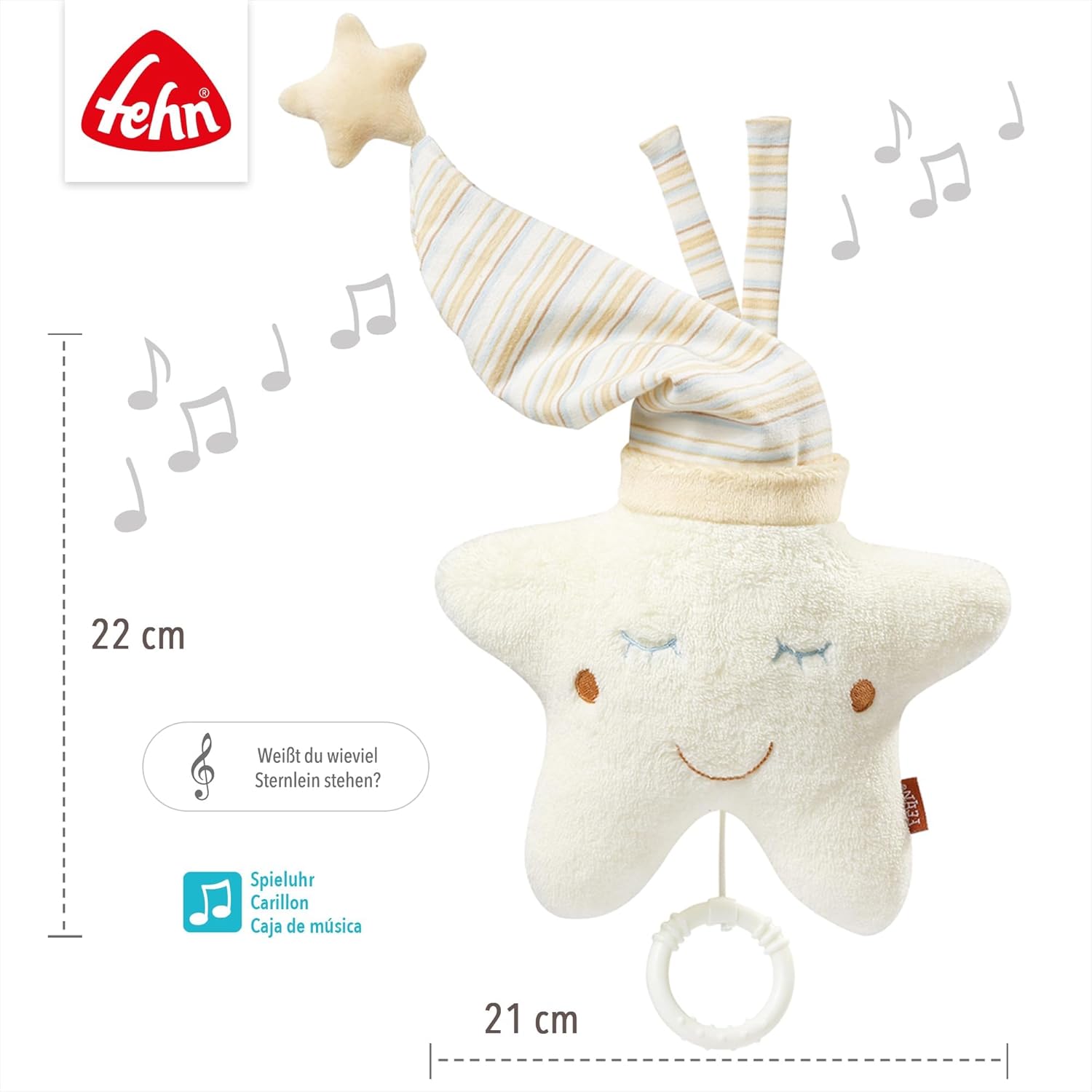 Thumbnail 3 de Fehn boîte à musique étoile – Doudou et Aide à l’endormissement, mélodie douce pour bébés et tout-petits