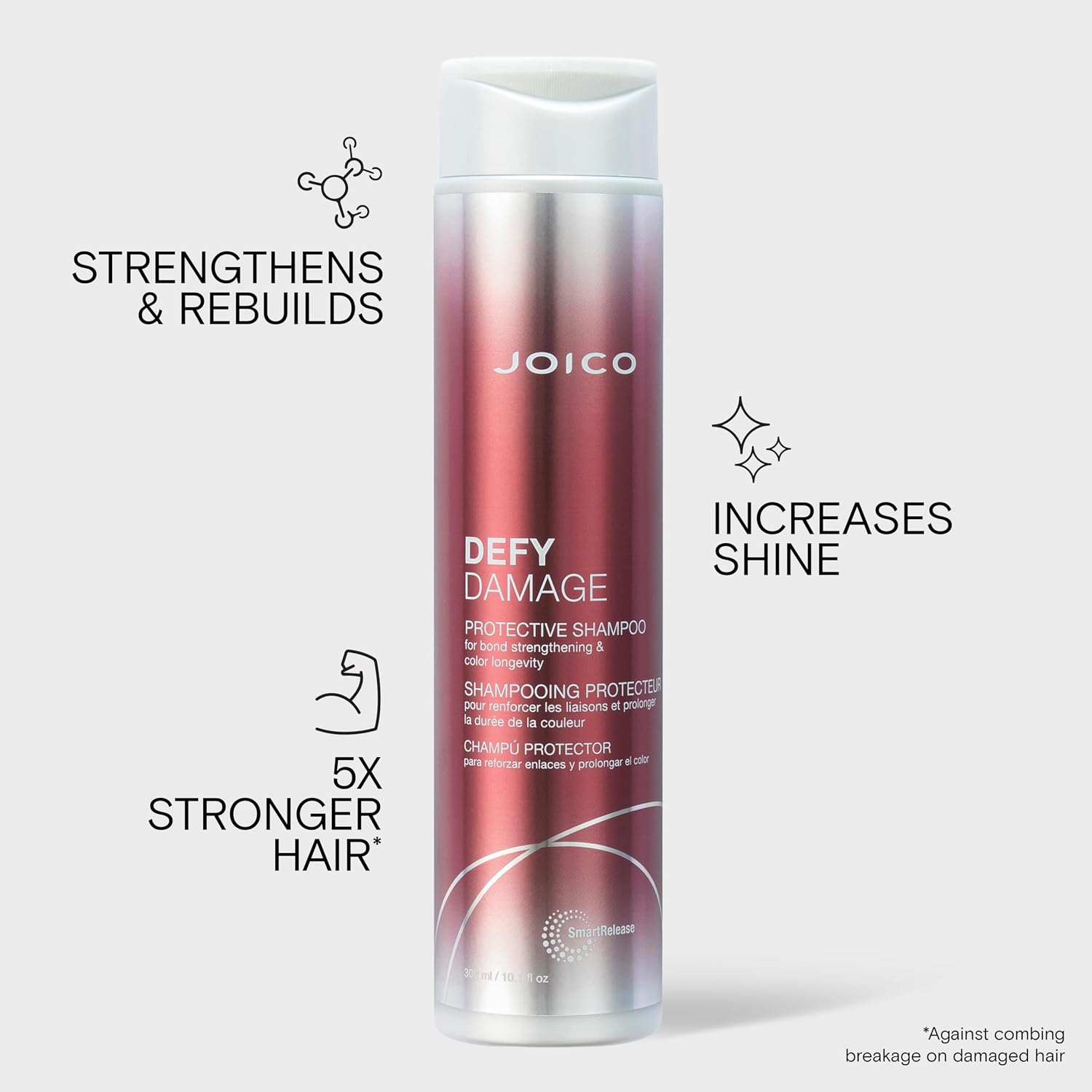 Detalle de Joico 3080709 Defy Damage Protective Shampoo, Sulfate-Free, 10.1 fl oz