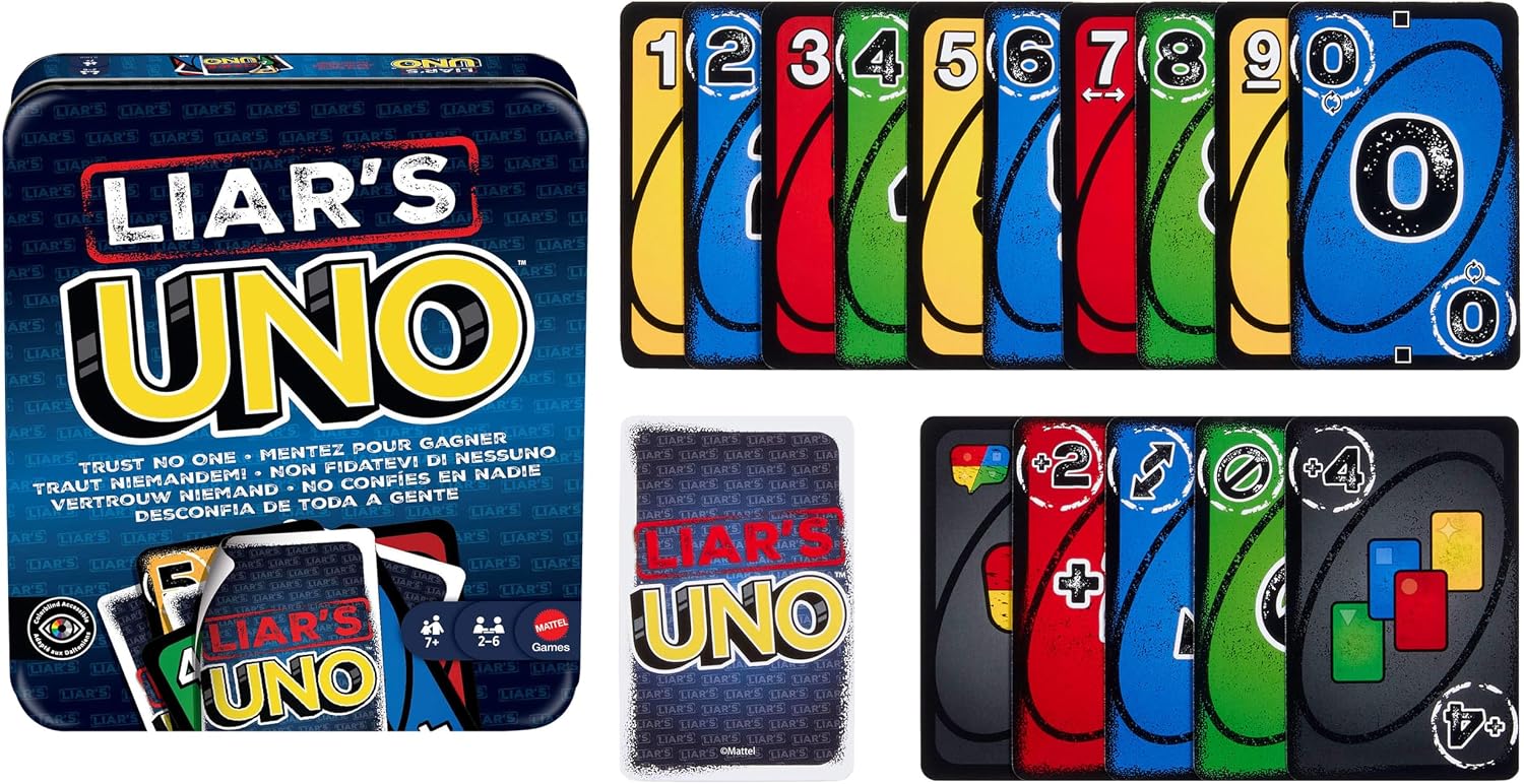 Detalle de Mattel UNO Liar’s JLH68 jeu de cartes 🎲