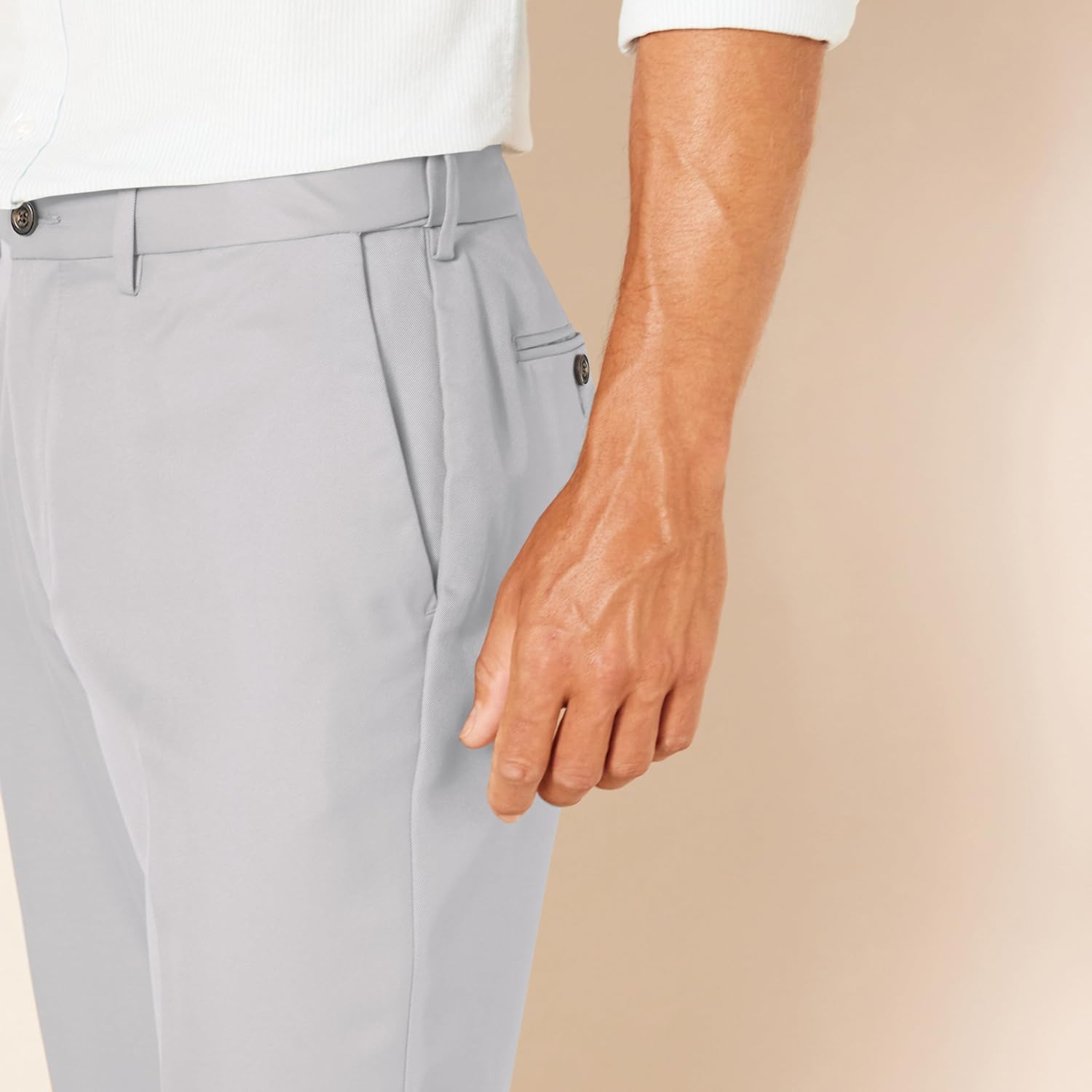 Thumbnail 3 de Amazon Essentials Herren Flatfront-Anzughose mit elastischem Bund – klassisch, bequem und vielseitig