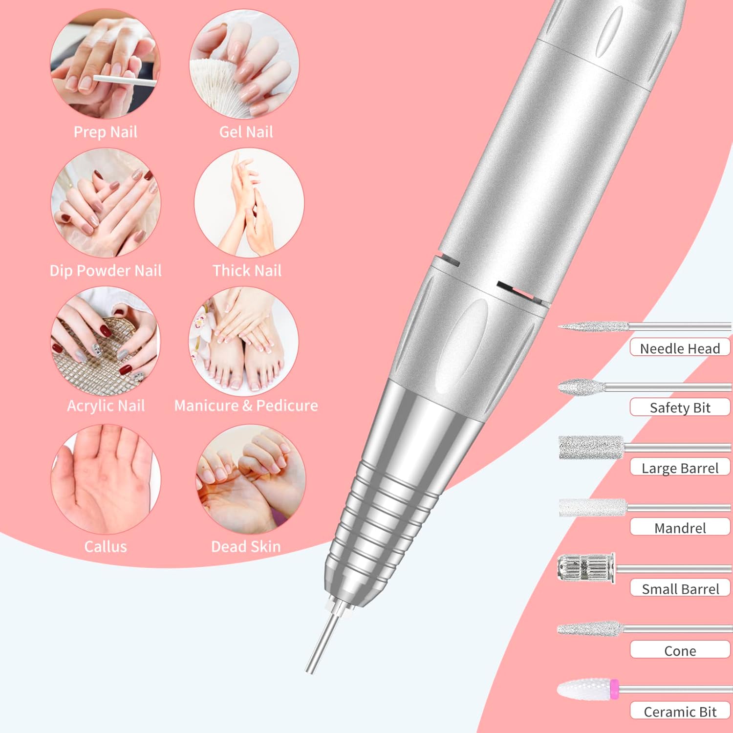 Detalle 2 de MOCOWIND Portable Nail Drill 35000 RPM
