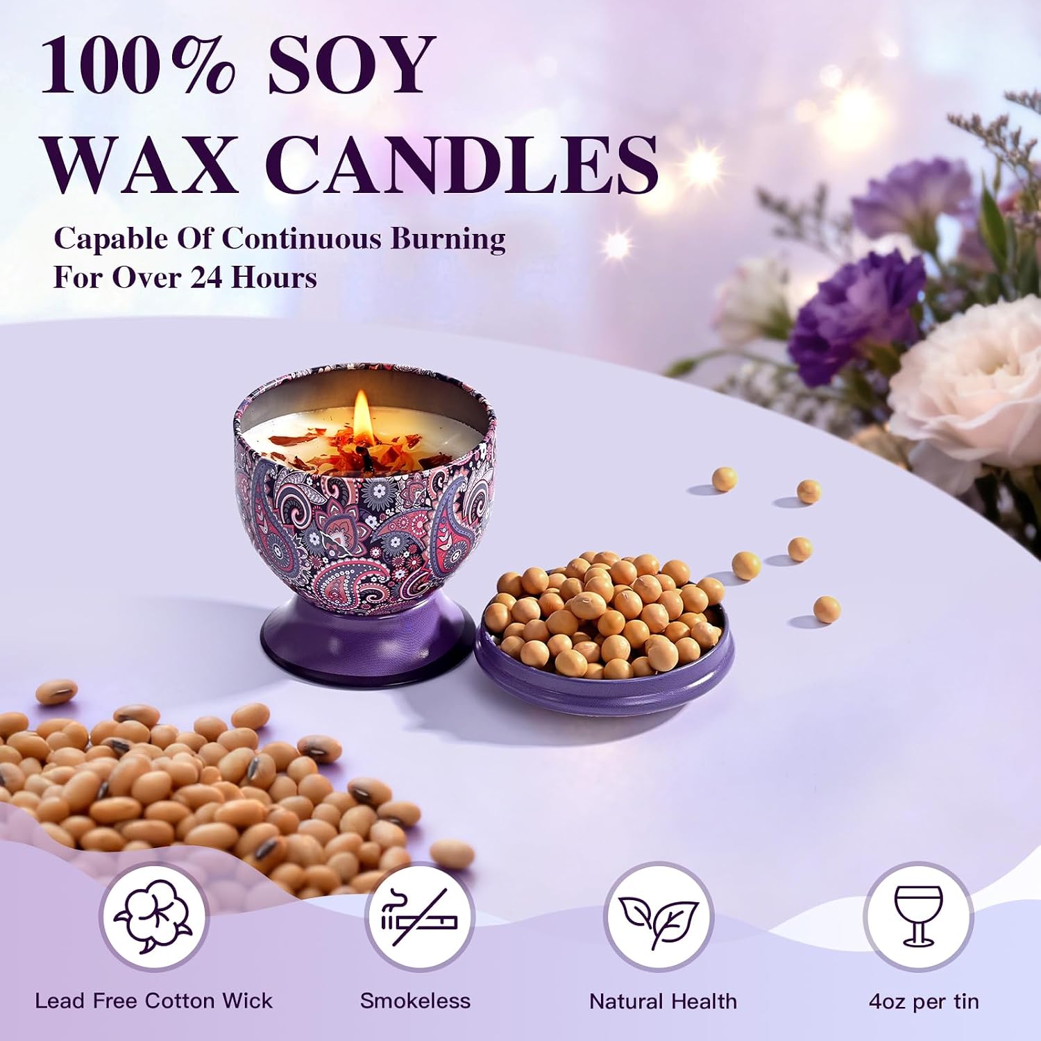 Detalle 1 de Set regalo 4 candele profumate Obisesio