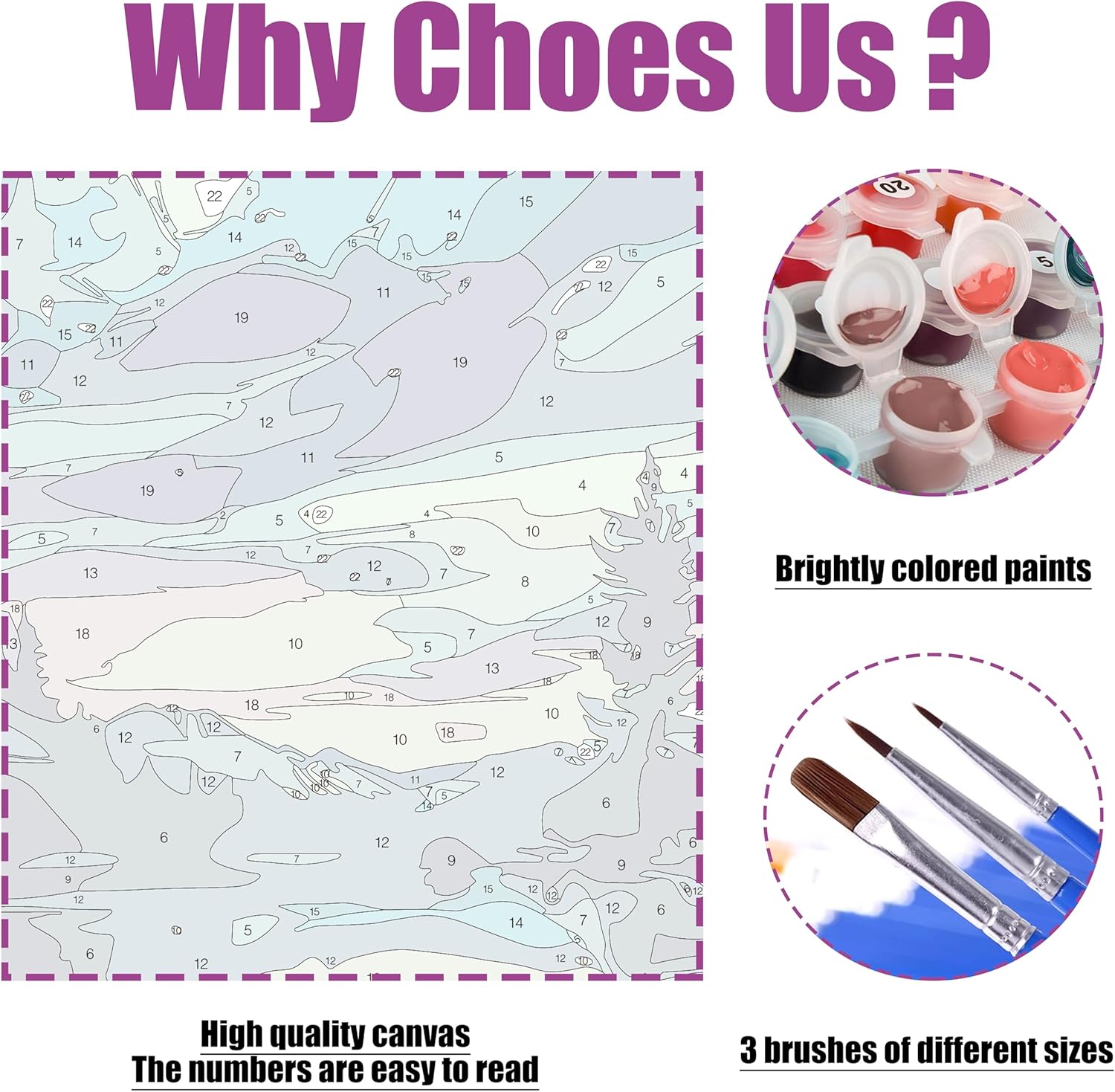 Thumbnail 5 de Hongyrjy Aurora Paint by Numbers 12x16 in canvas 🎨